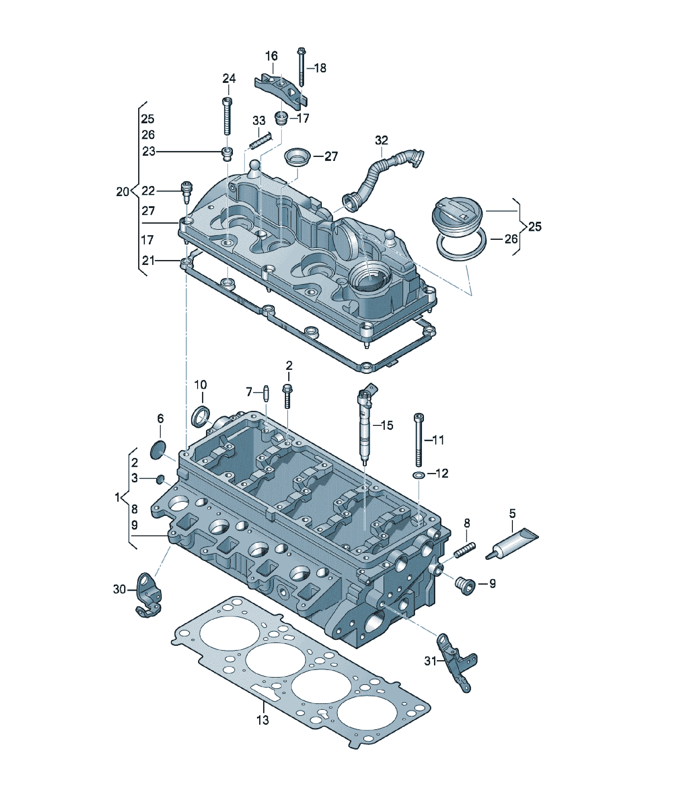 Chiulasa Volkswagen CC, cod 03L103351F