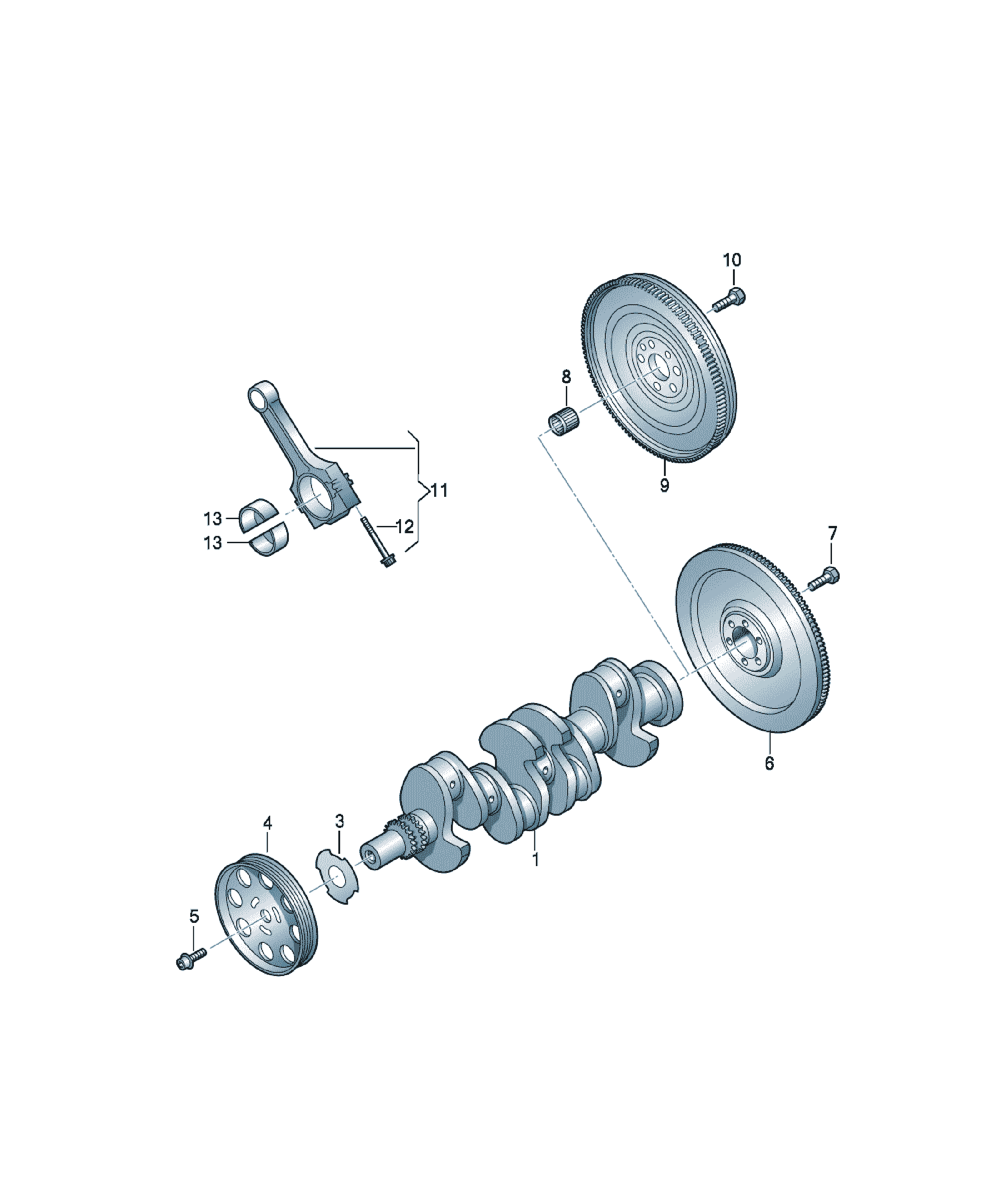Set biele motor Volkswagen Golf / e-Golf, cod 03F198401