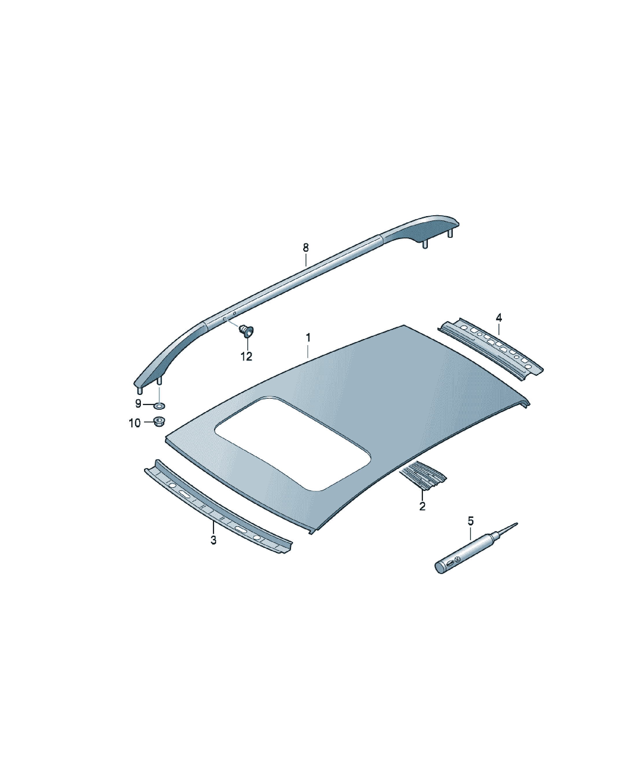 Acoperiș Volkswagen Golf / e-Golf, cod 5M0817101C