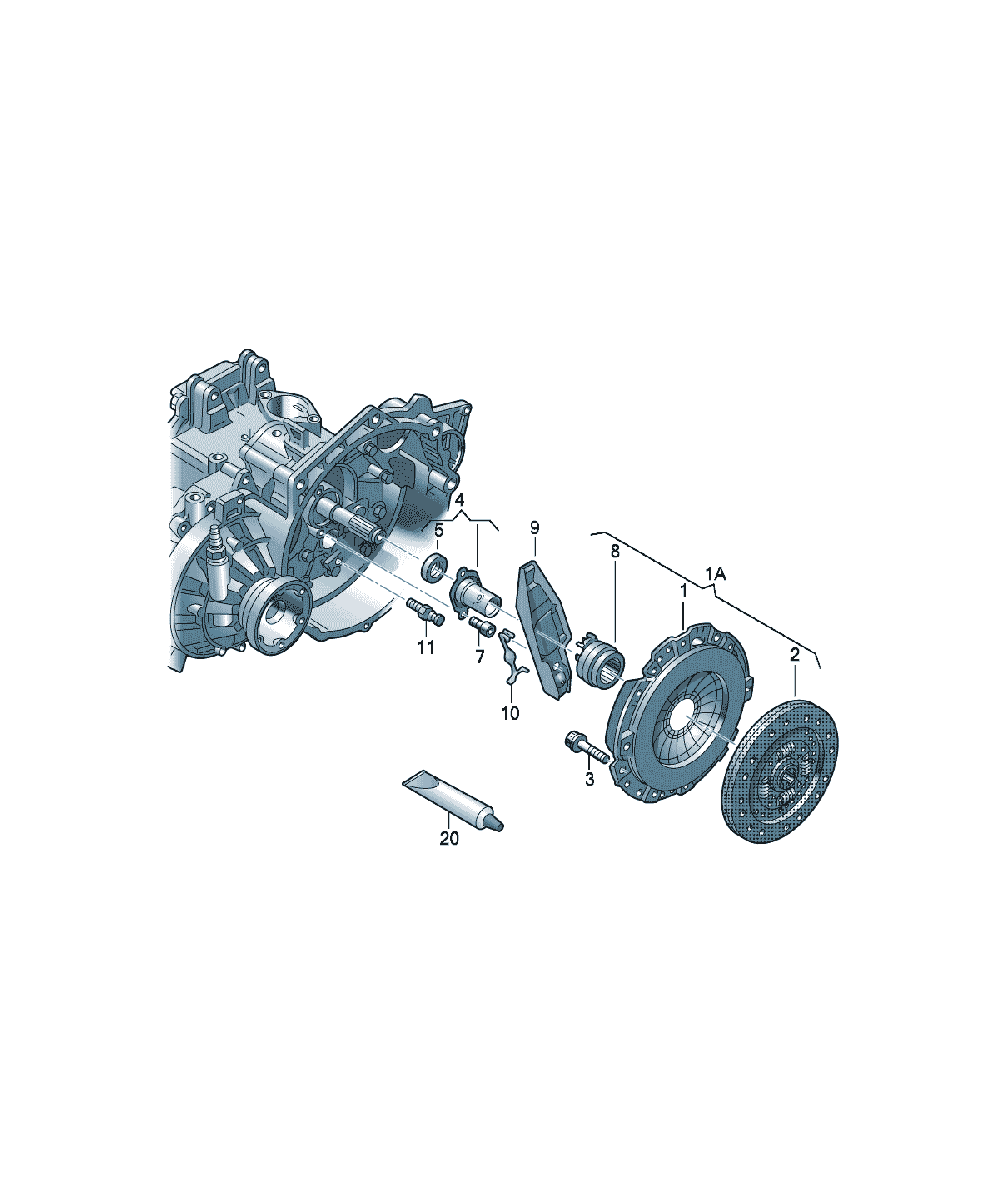 Clutch pedal spring Volkswagen CC, cod 012141741