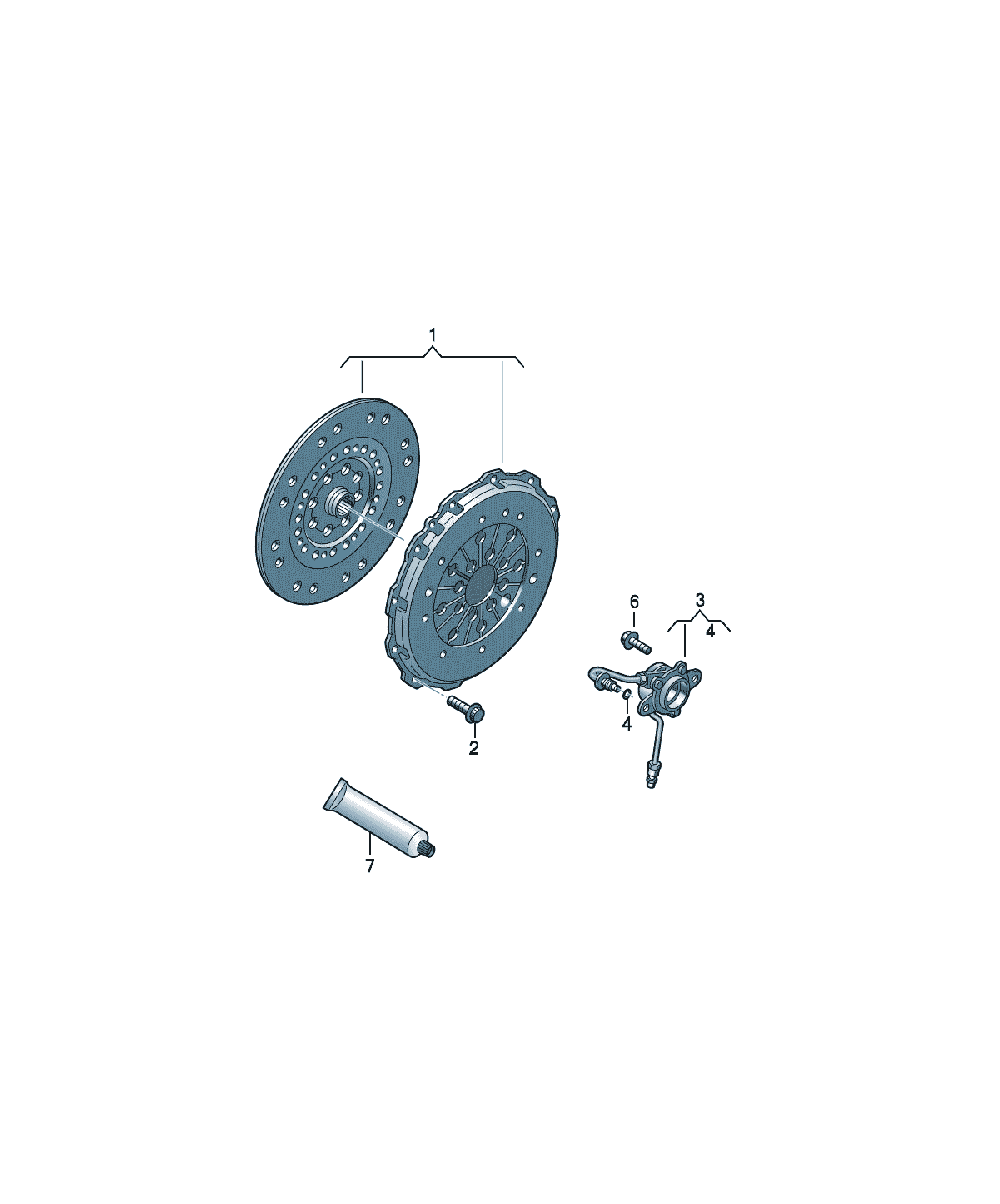 Set ambreiaj Volkswagen CC, cod 03L141016NX