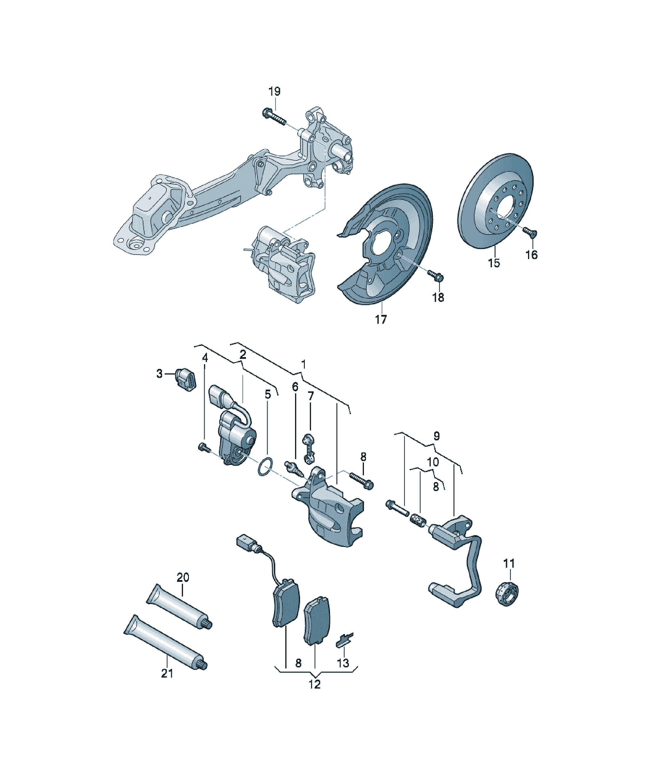 Etrier fata Volkswagen Tiguan, cod 5N0615403