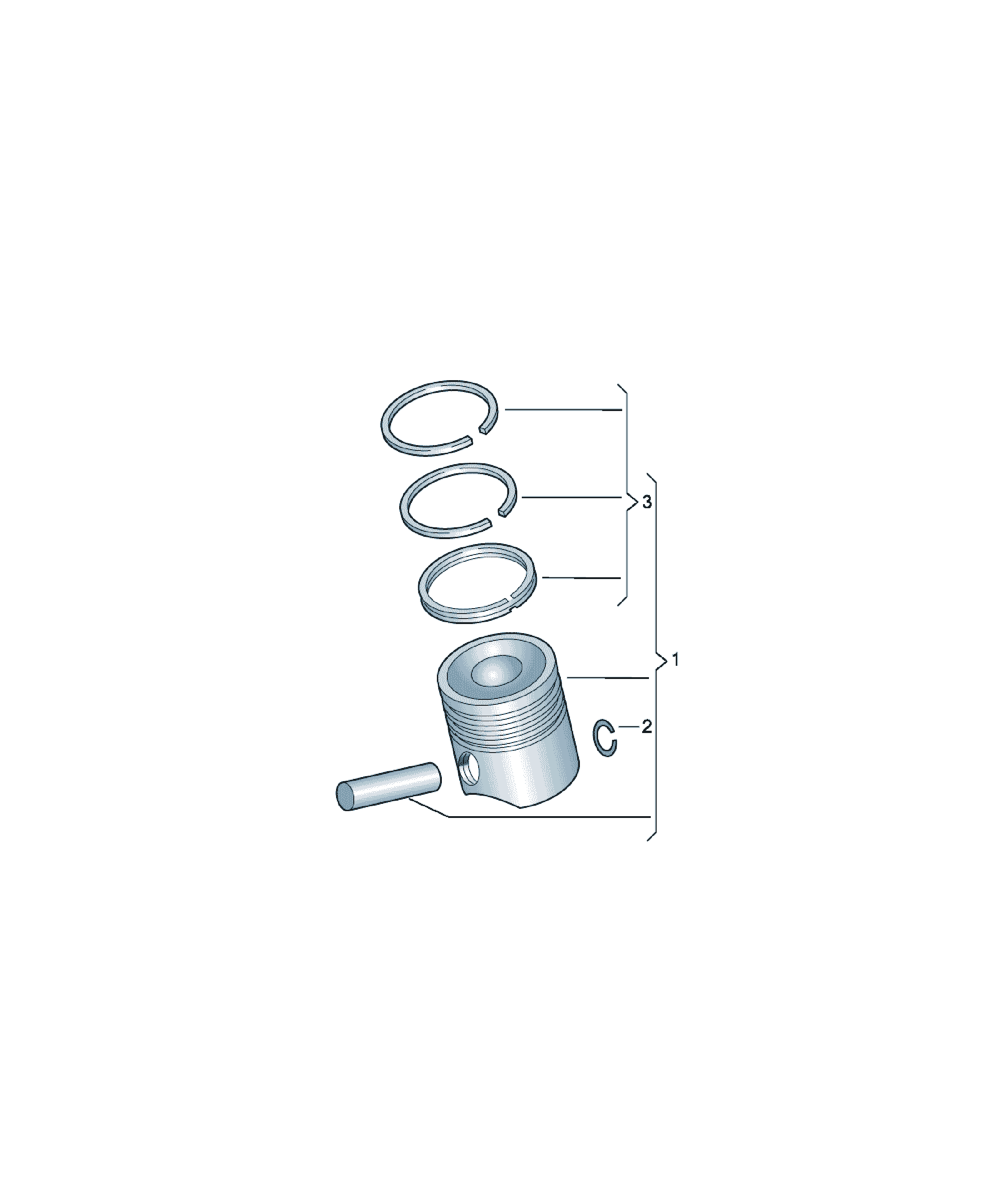 Piston motor IC Volkswagen CC, cod 04E107065GG