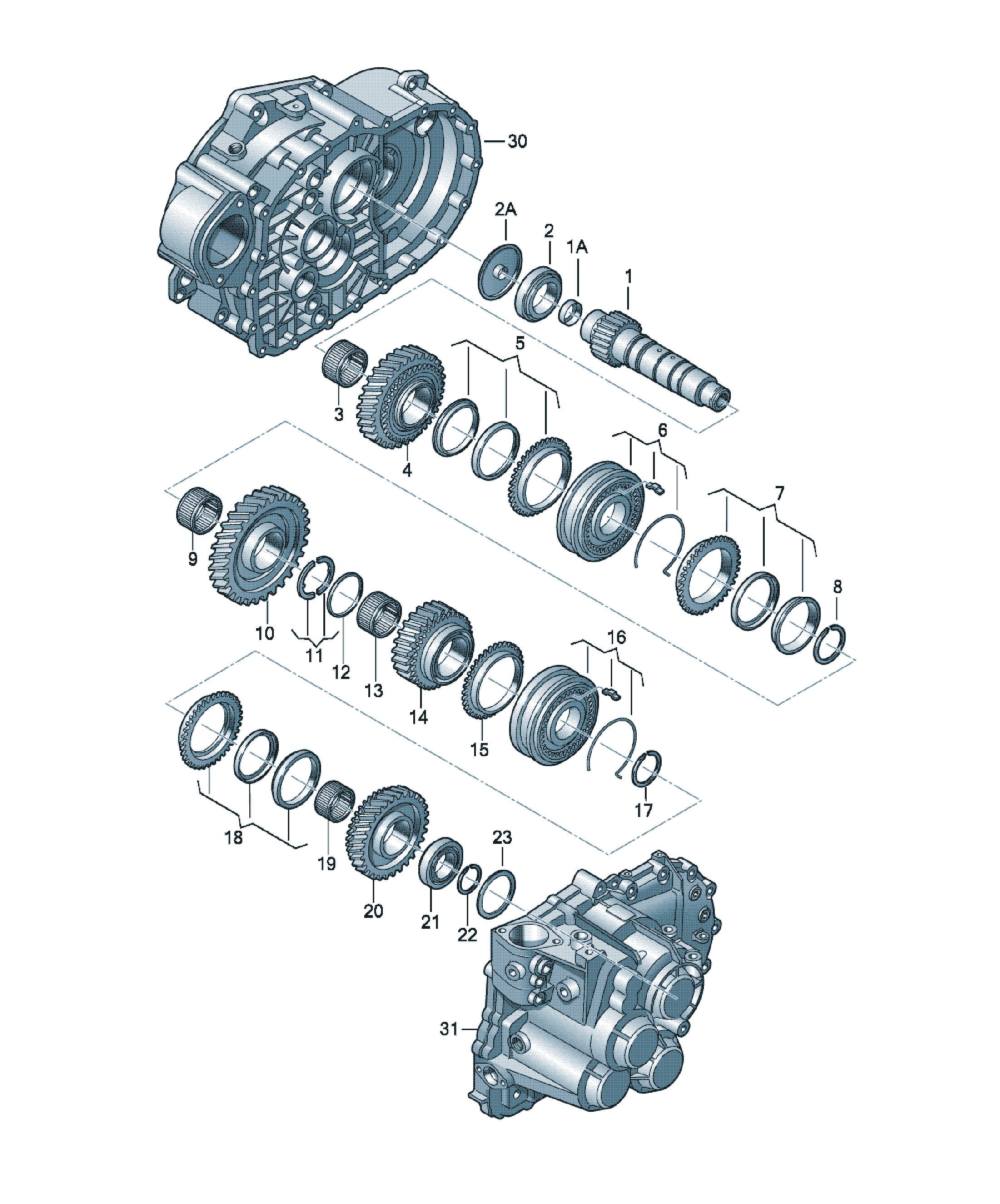 Arbore secundar Volkswagen CC, cod 02M311205BB
