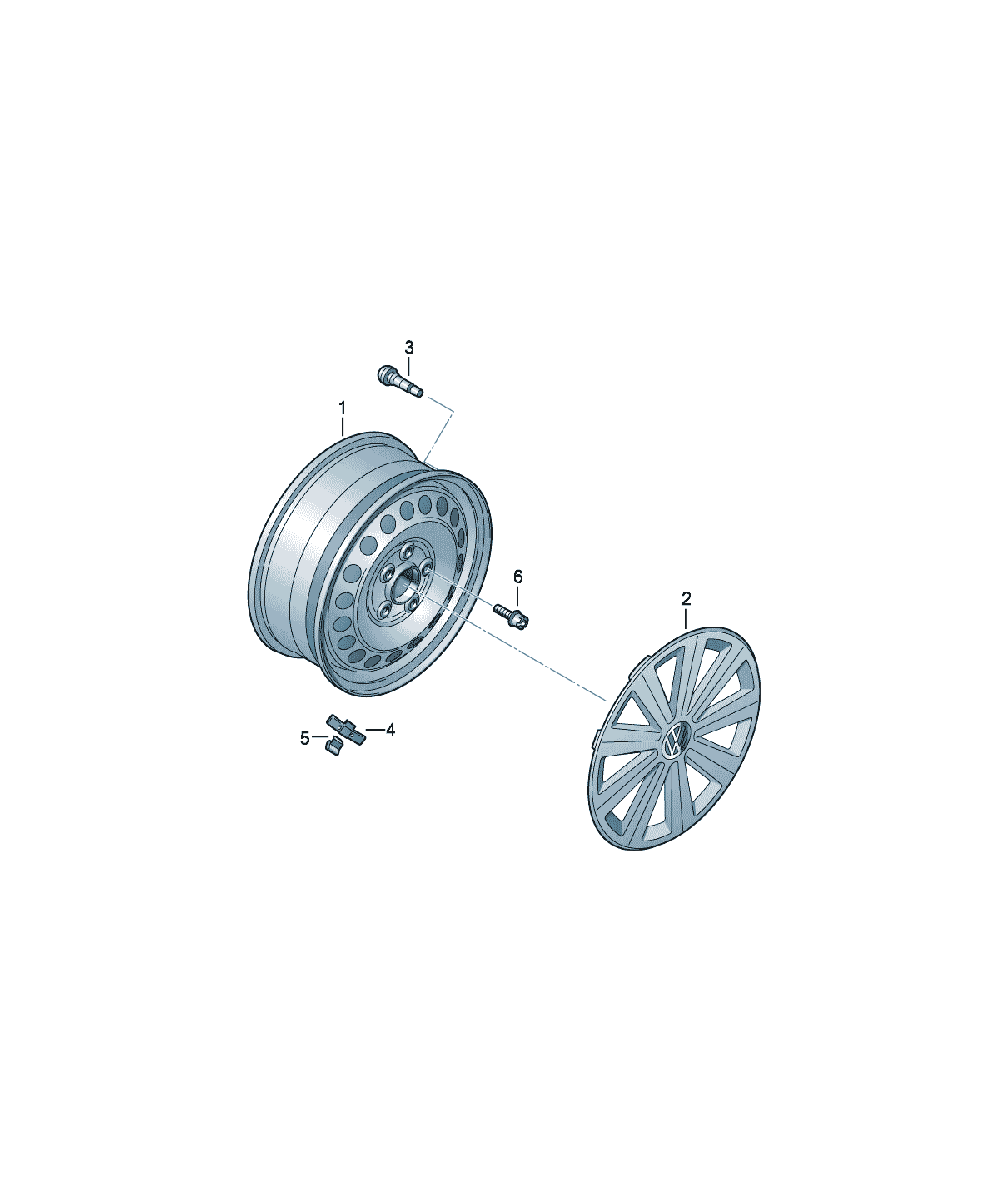 Disc roată Volkswagen Golf / e-Golf, cod 1K0601027BF
