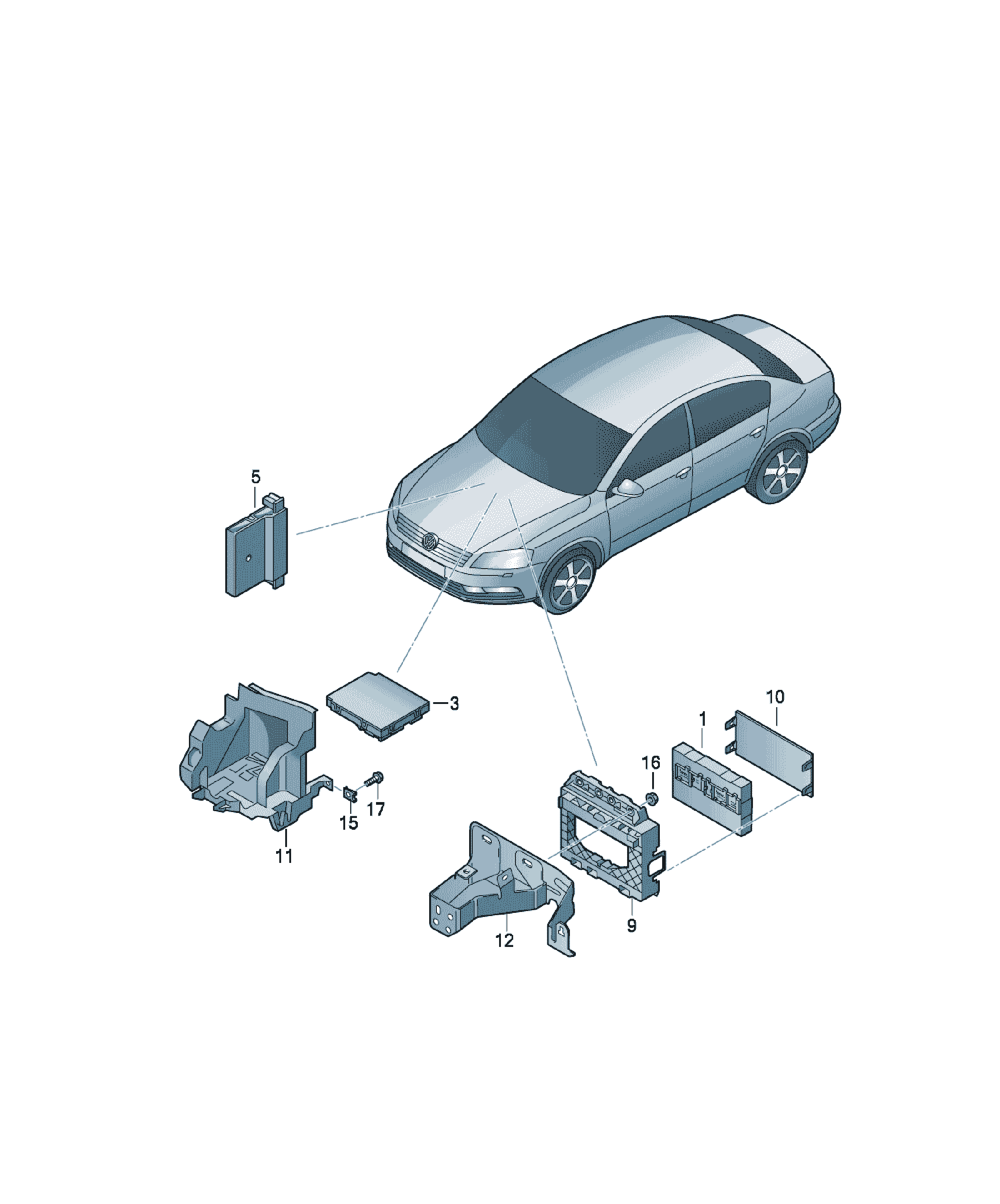 Modul Confort Volkswagen Passat / Variant / Santana, cod 3AA959433E Z00