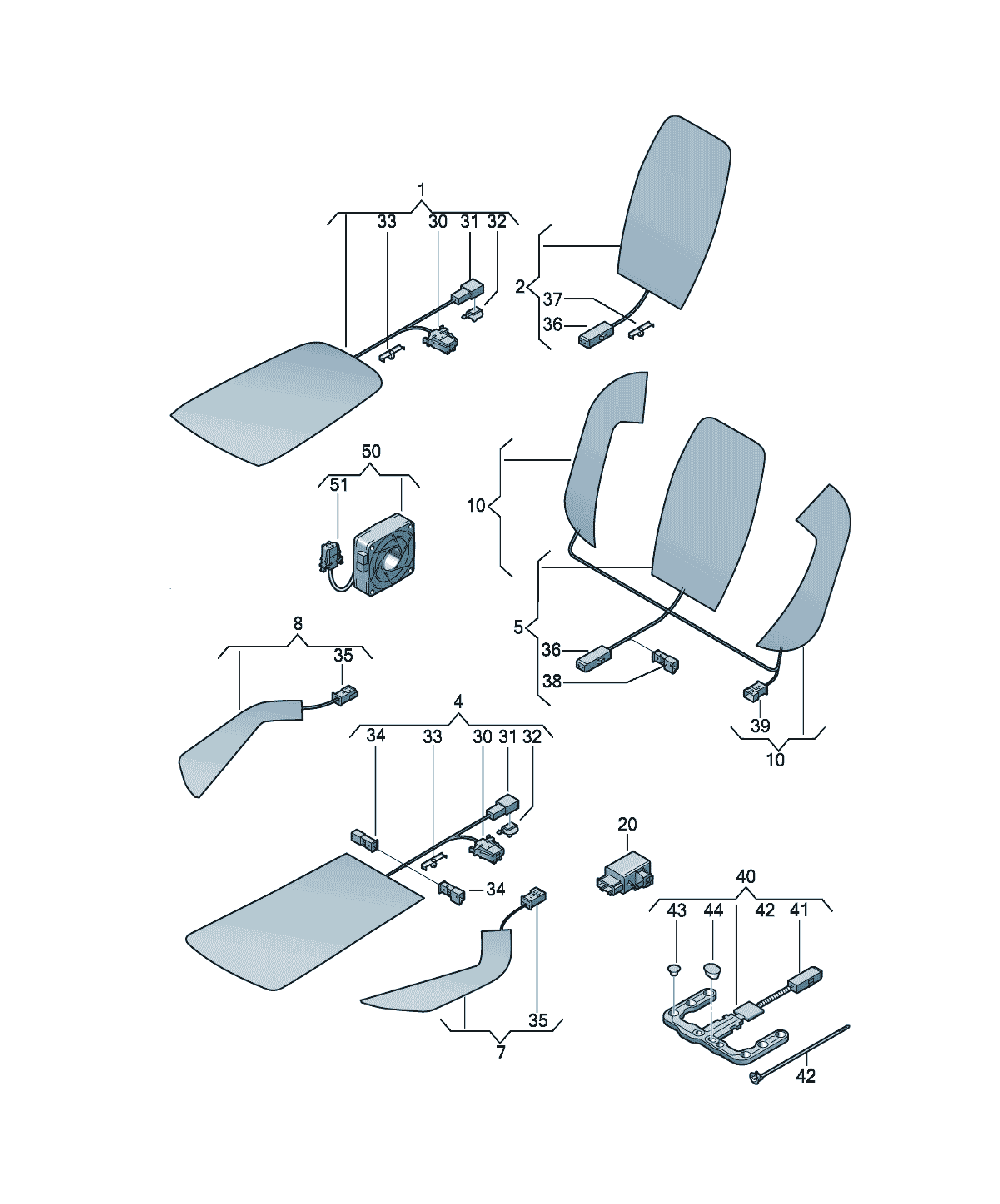 Carcasă contact plat cu mecanism blocare Volkswagen Golf / e-Golf, cod 3D0973332