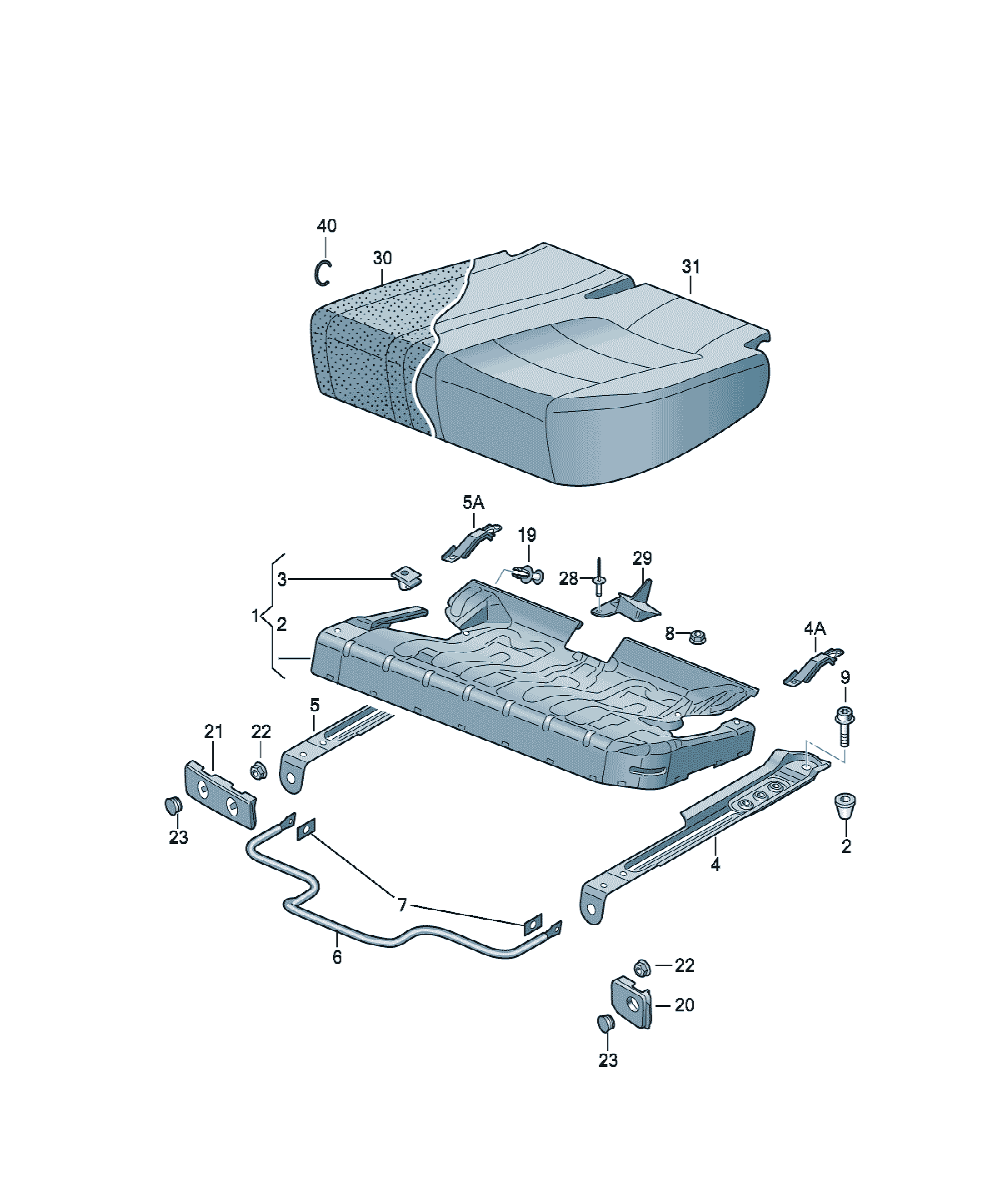 Tampon limitator Volkswagen Golf / e-Golf, cod 1K0885872C