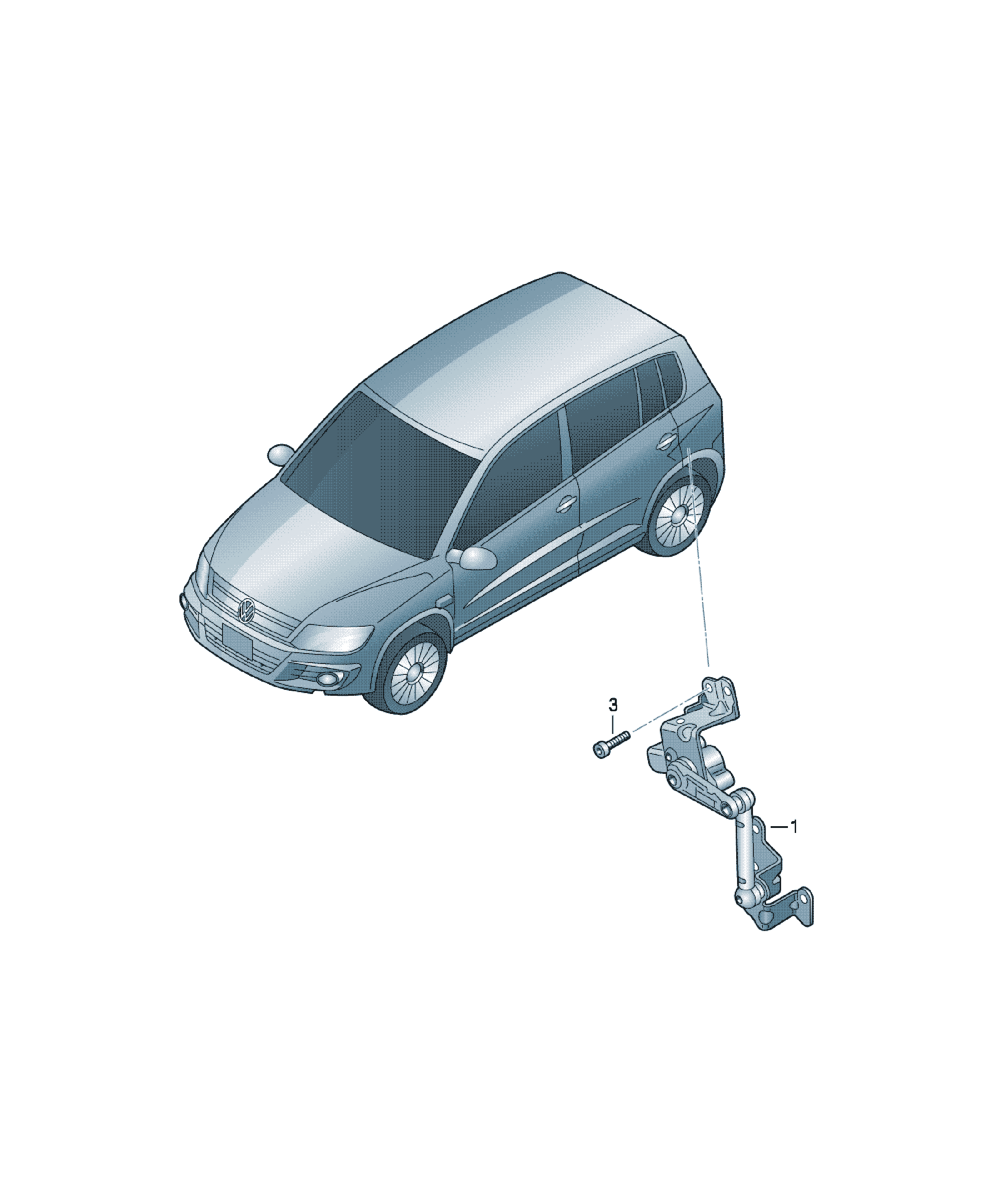 Height level control Volkswagen CC, cod 3C0941309B