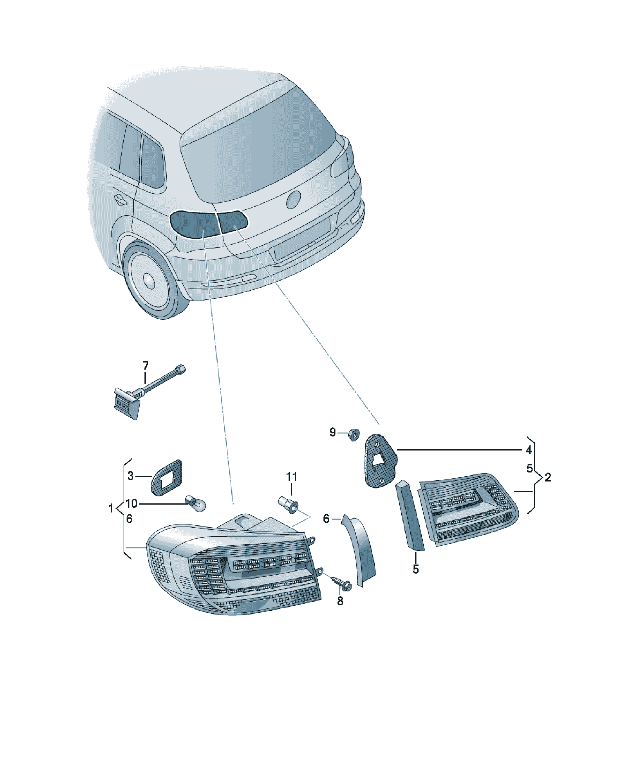 Stop Volkswagen Tiguan, cod 5N0945208