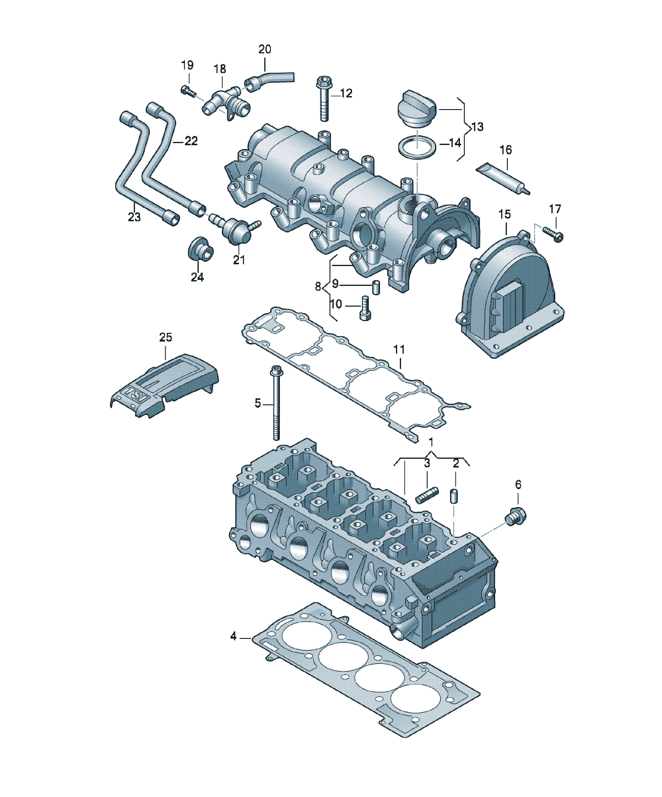 Chiulasa Volkswagen Golf / e-Golf, cod 03F103264