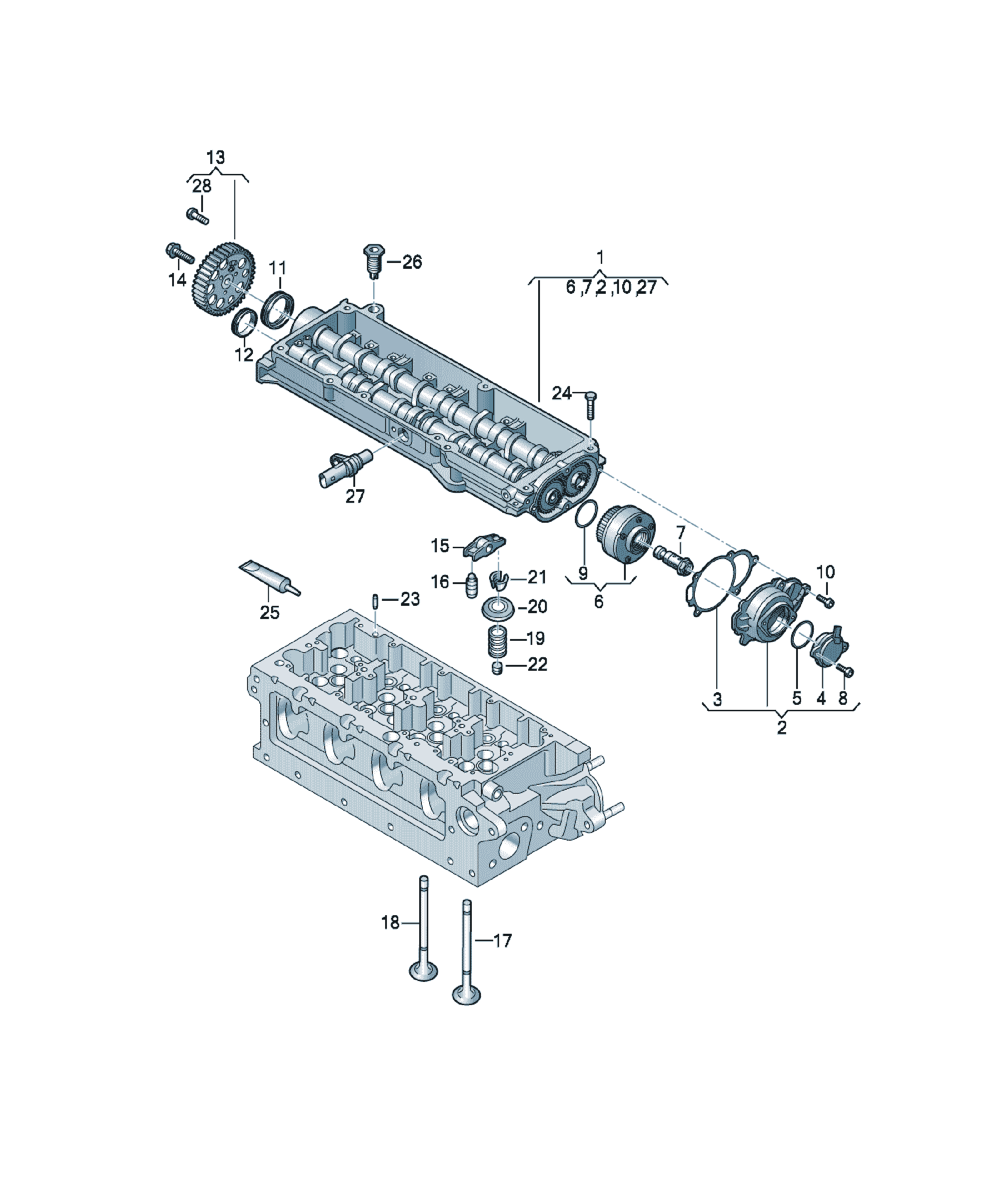 Arbore cu came Volkswagen CC, cod 04L103044P
