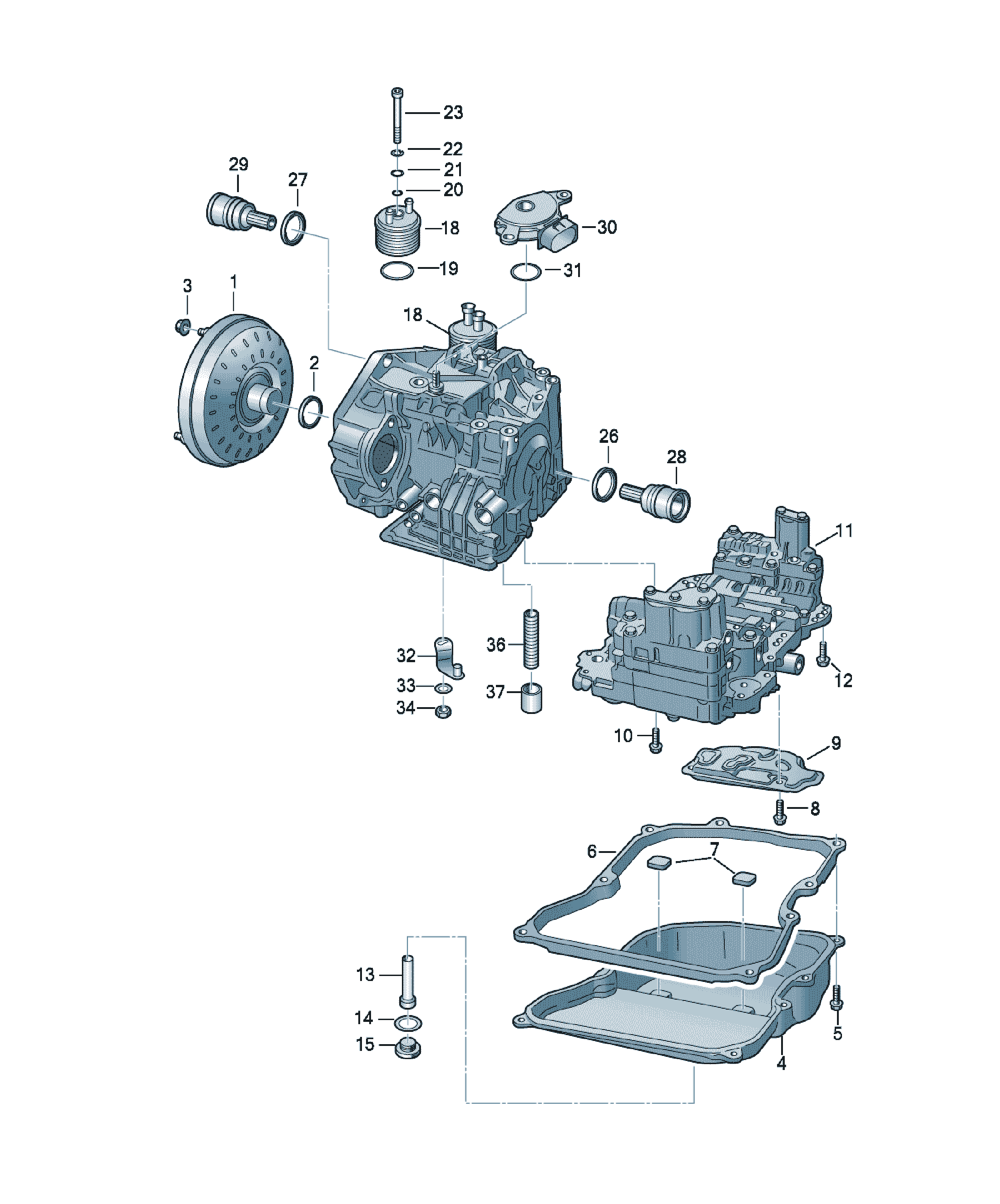 Convertizor de cuplu cutie automată Volkswagen CC, cod 09M323571A