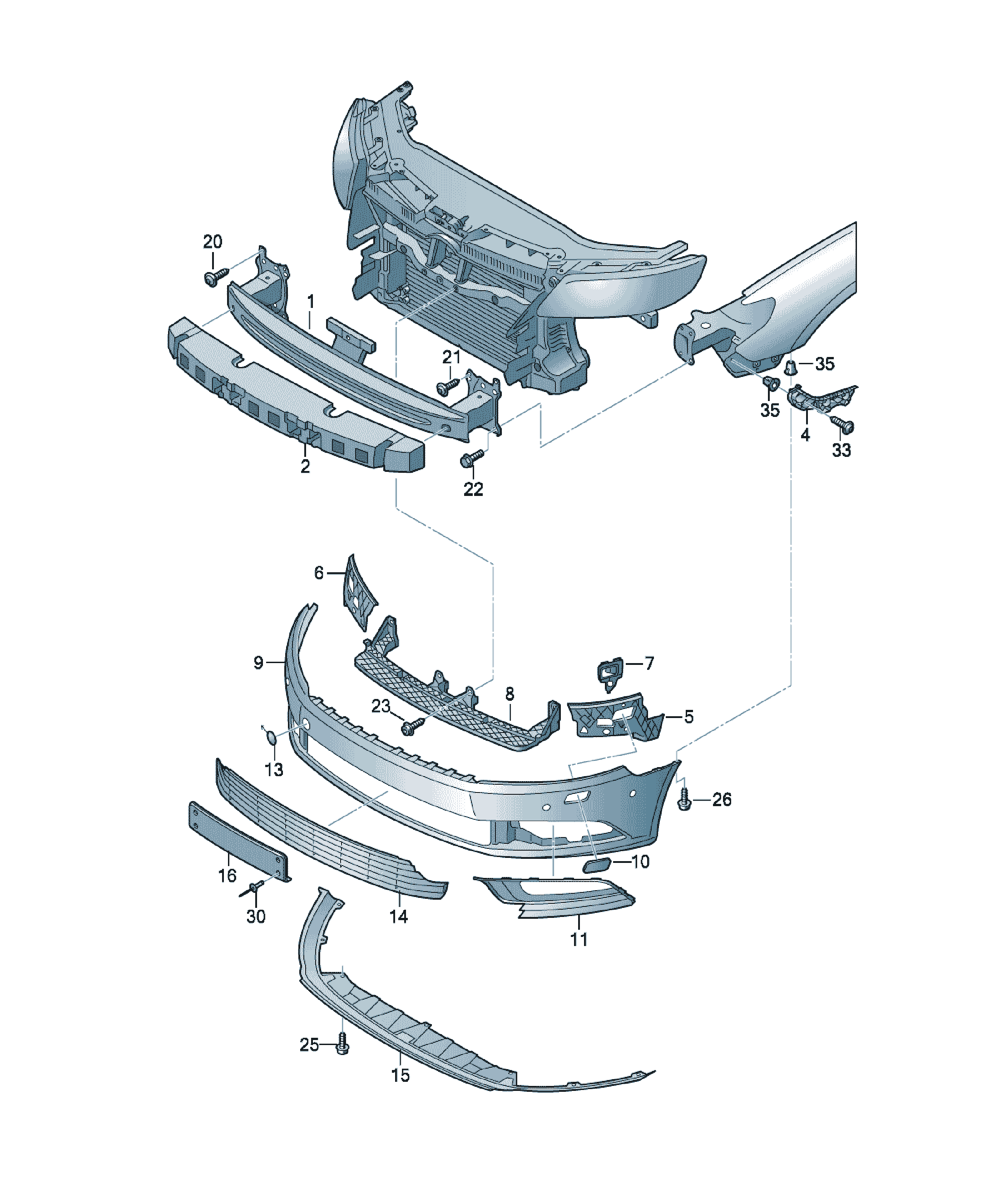Set piese de montaj Volkswagen CC, cod 3C8898623