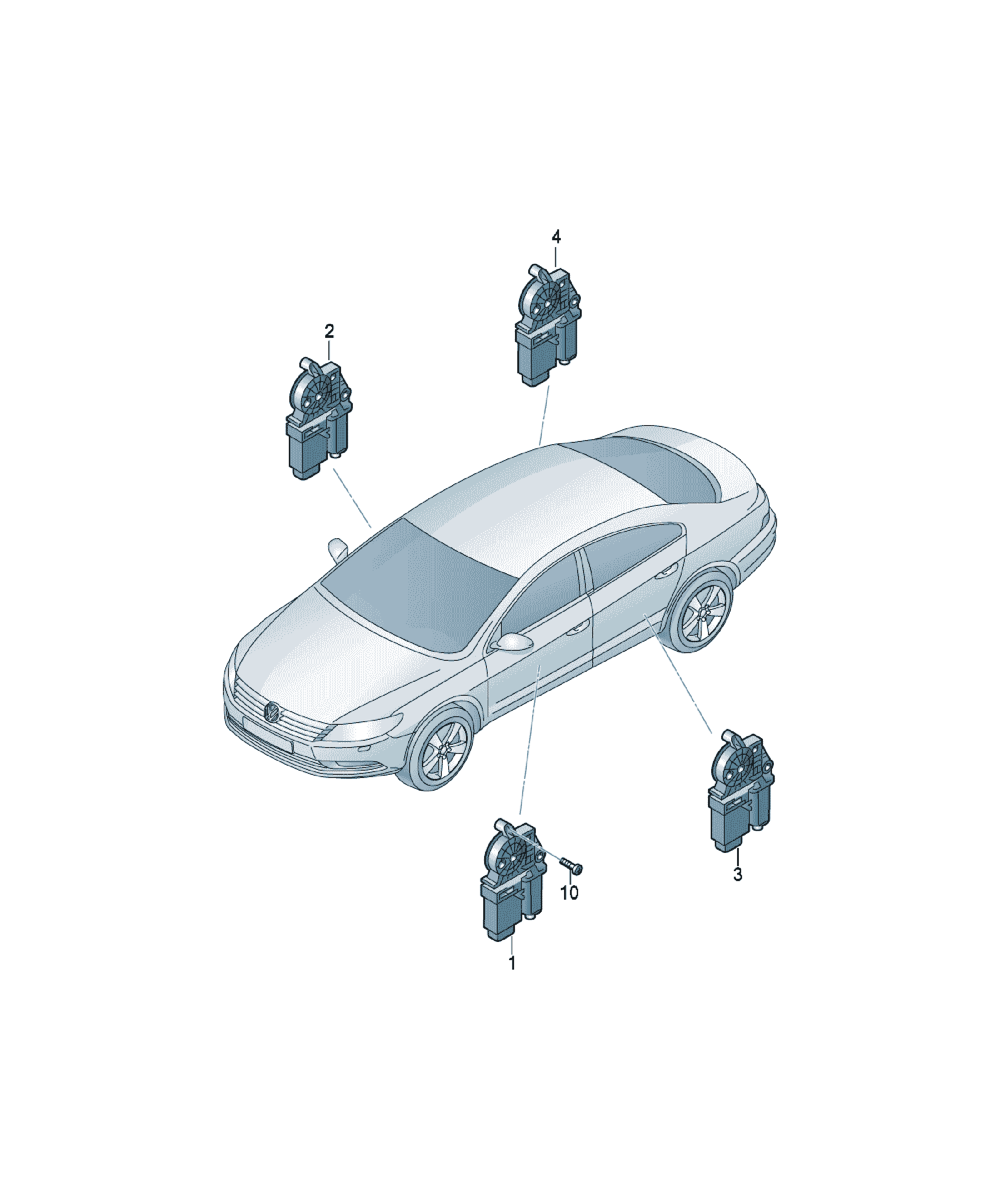 Motoras Macara Volkswagen CC, cod 3C8959701A