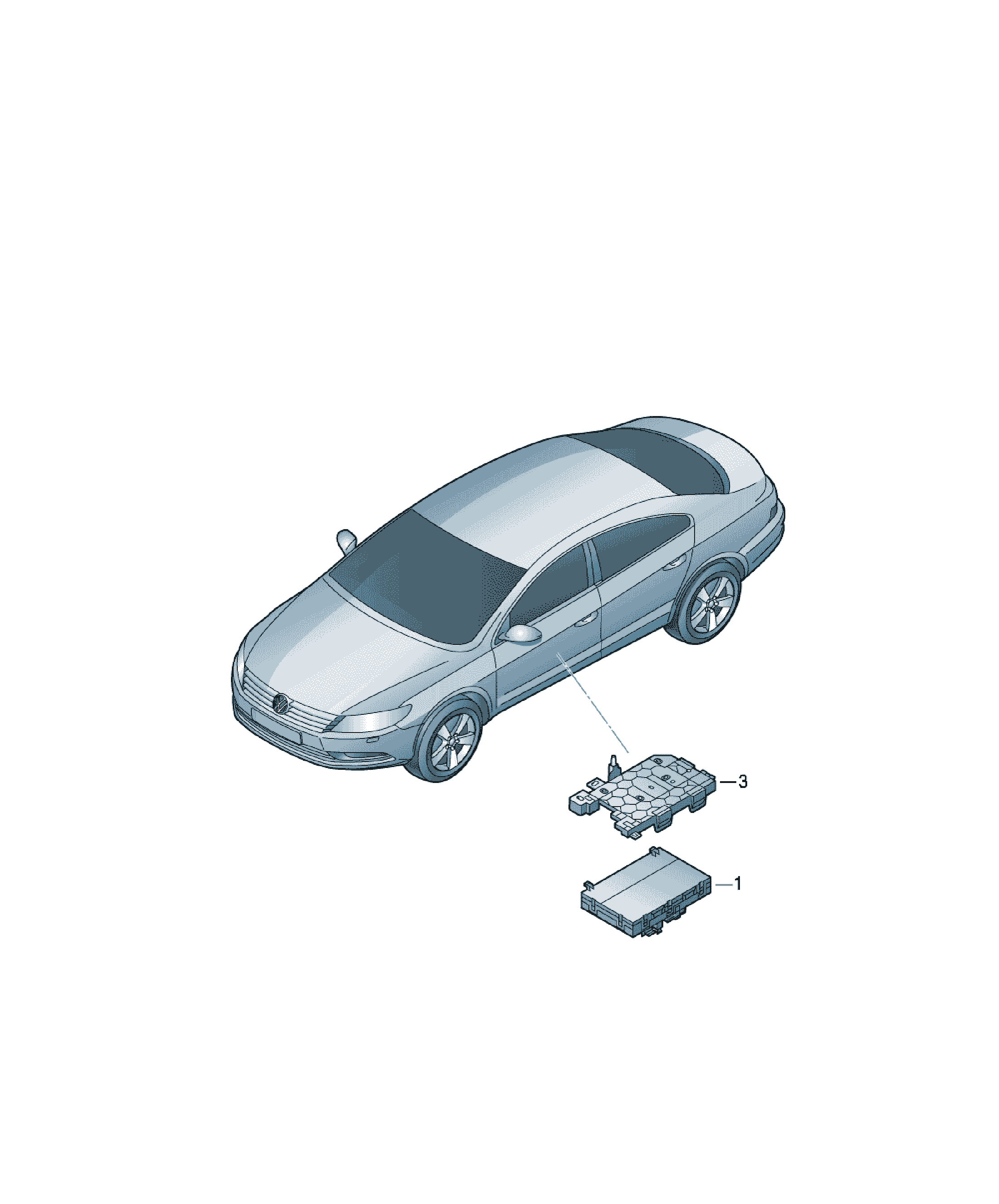 Unitate de comandă reglaj scaun Volkswagen CC, cod 3C8959760E Z02