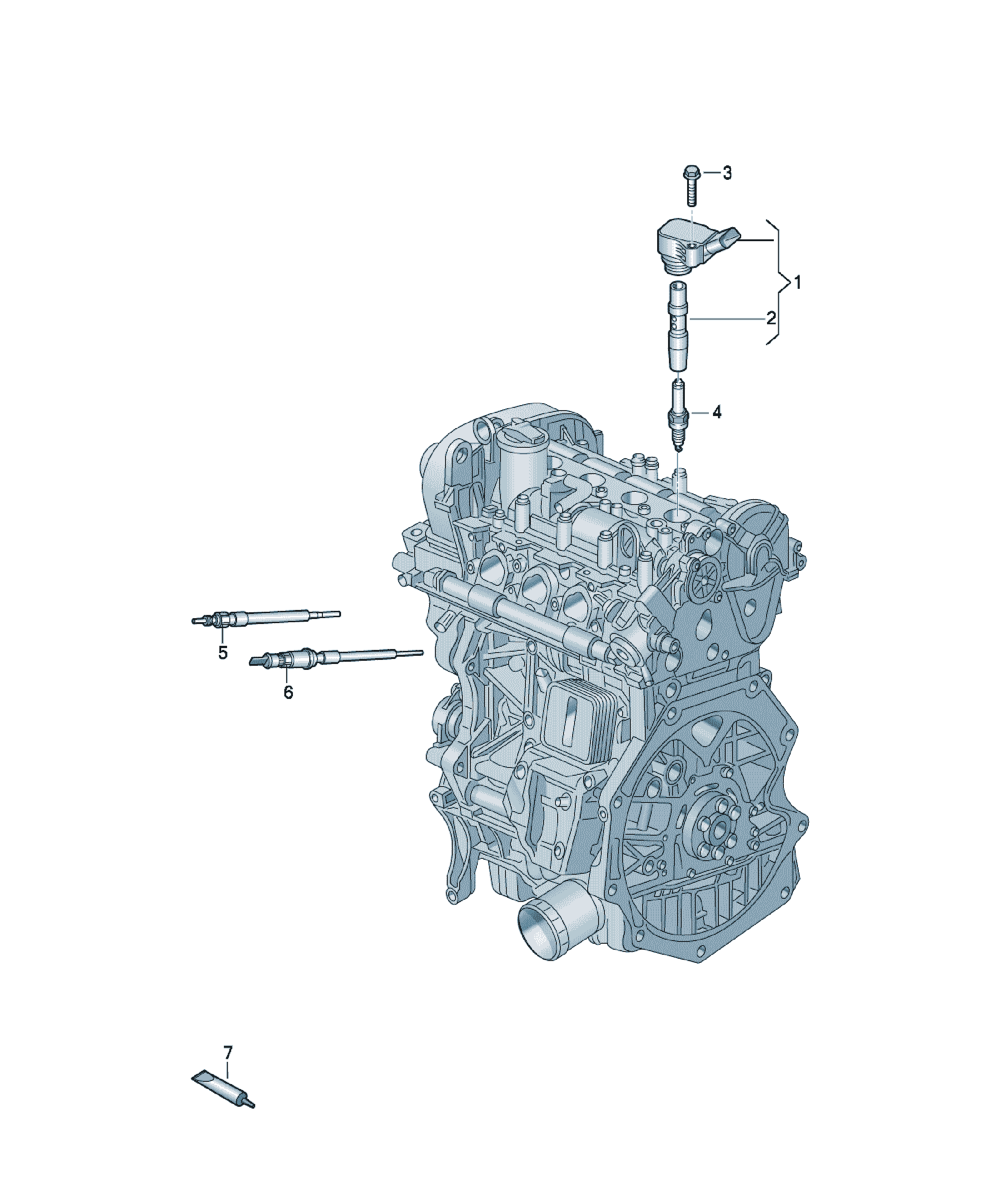 Bobină de aprindere Volkswagen Passat / Variant / Santana, cod 05E905110A