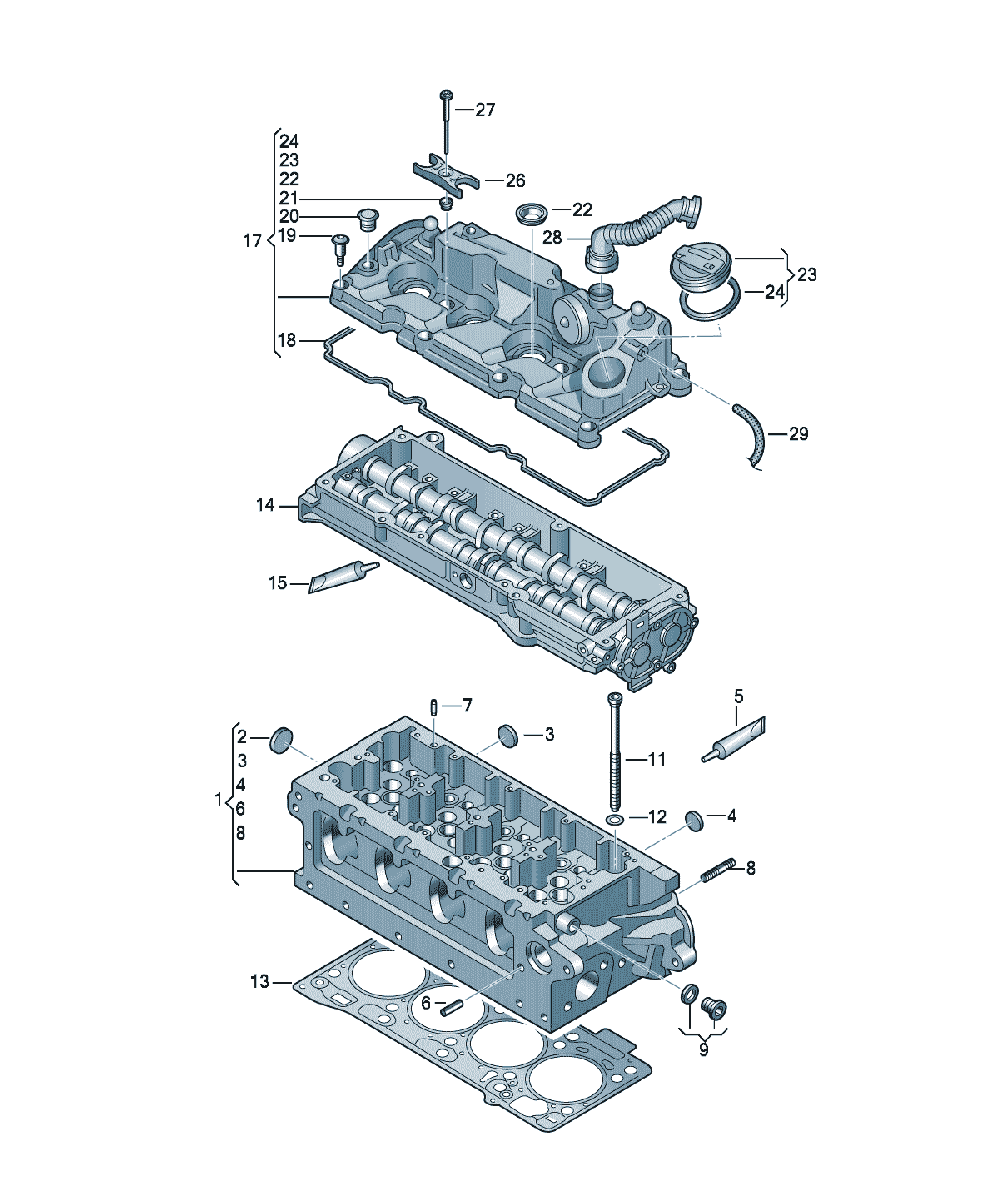 Chiulasa Volkswagen CC, cod 04L103064L