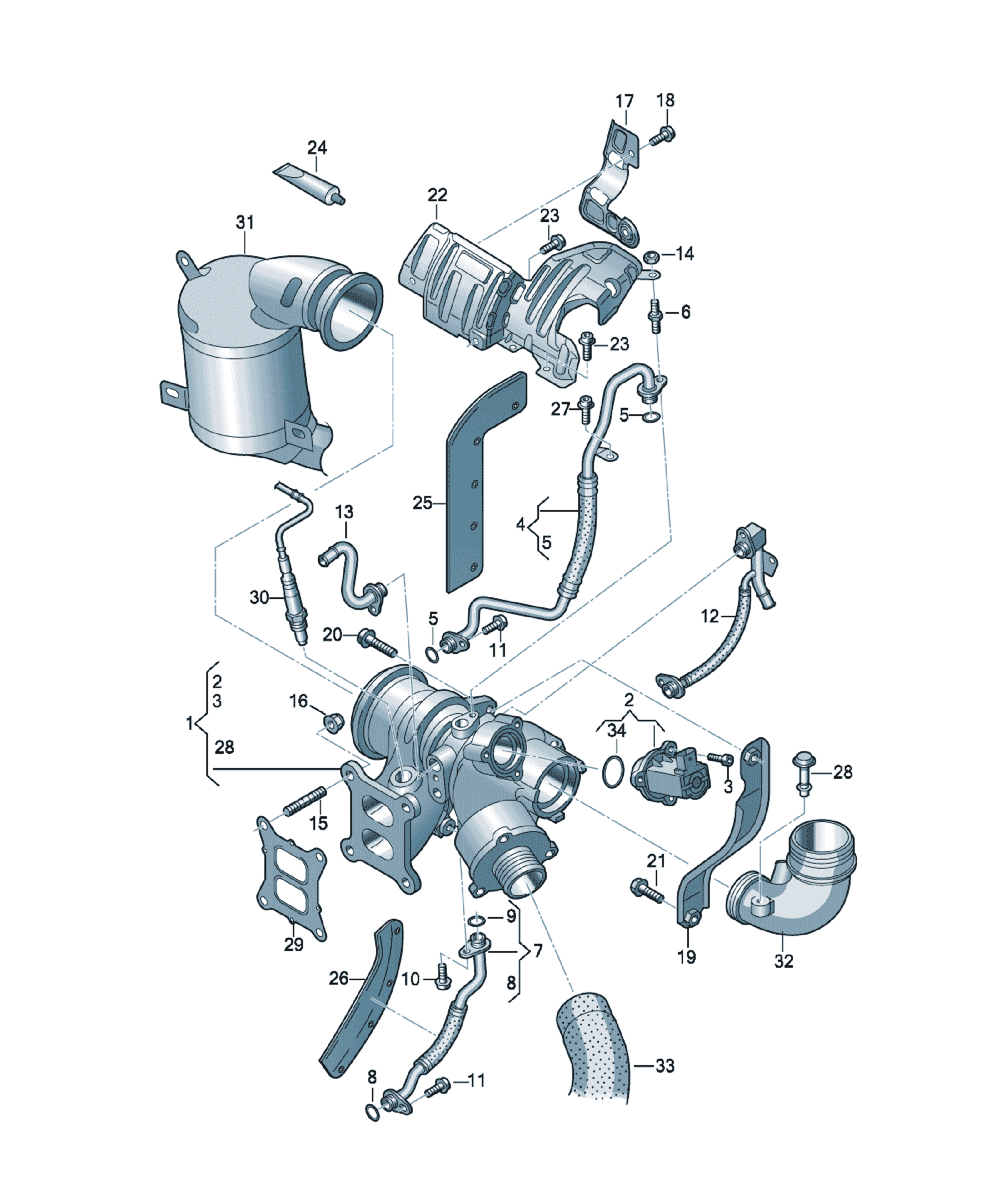 Turbocompresor Volkswagen Tiguan, cod 06K145654Q