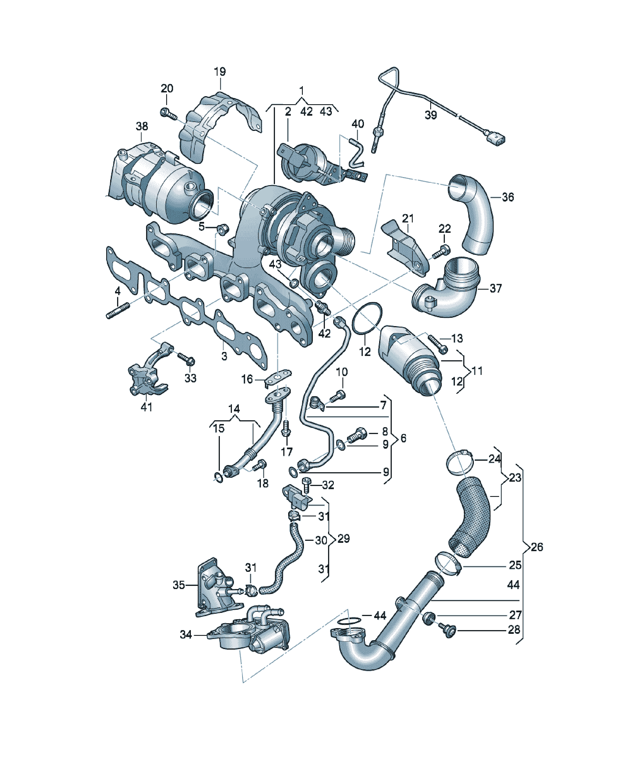 Turbosuflanta Volkswagen Passat / Variant / Santana, cod 04L253020R