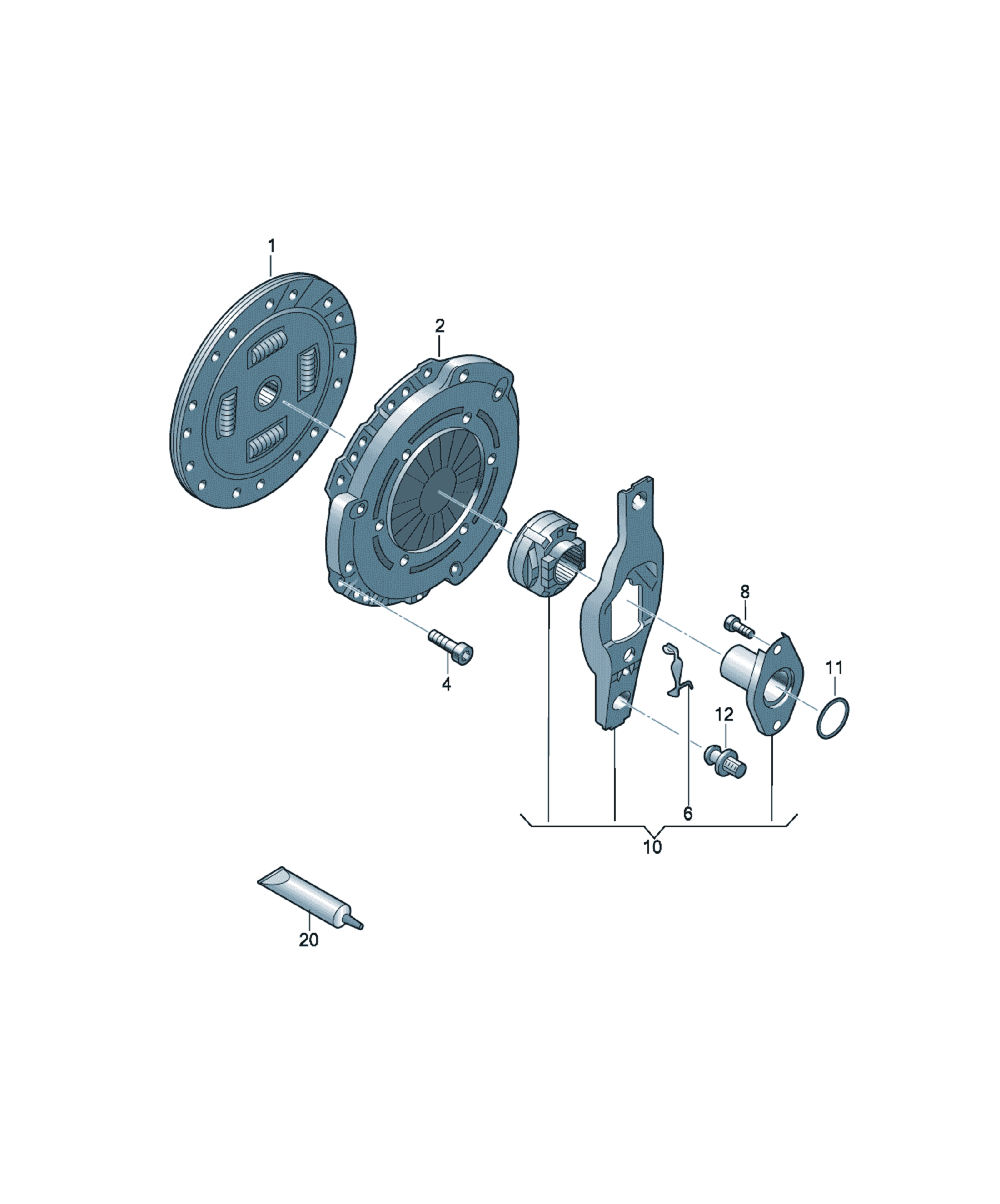 Set ambreiaj Volkswagen Golf / e-Golf, cod 04E198141 X