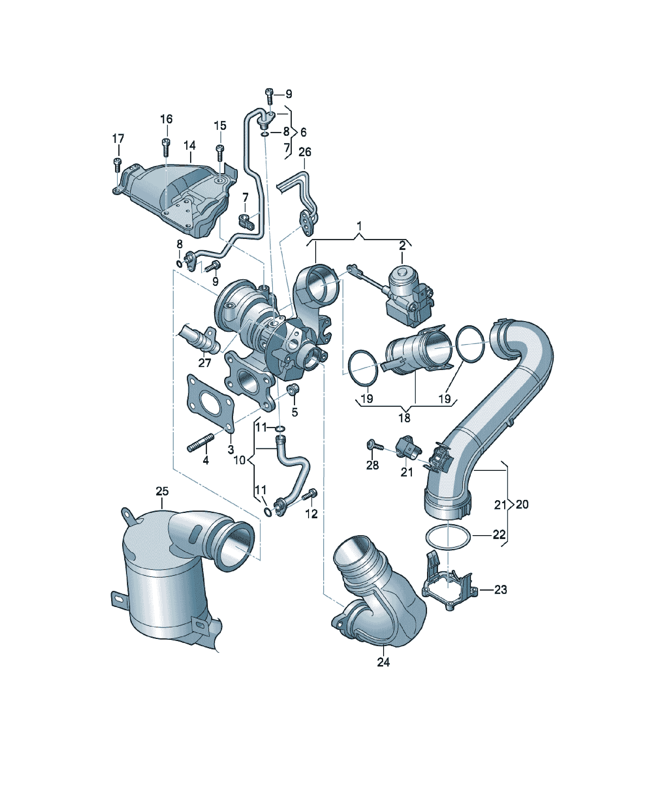 Turbocompresor Volkswagen CC, cod 04E145721F