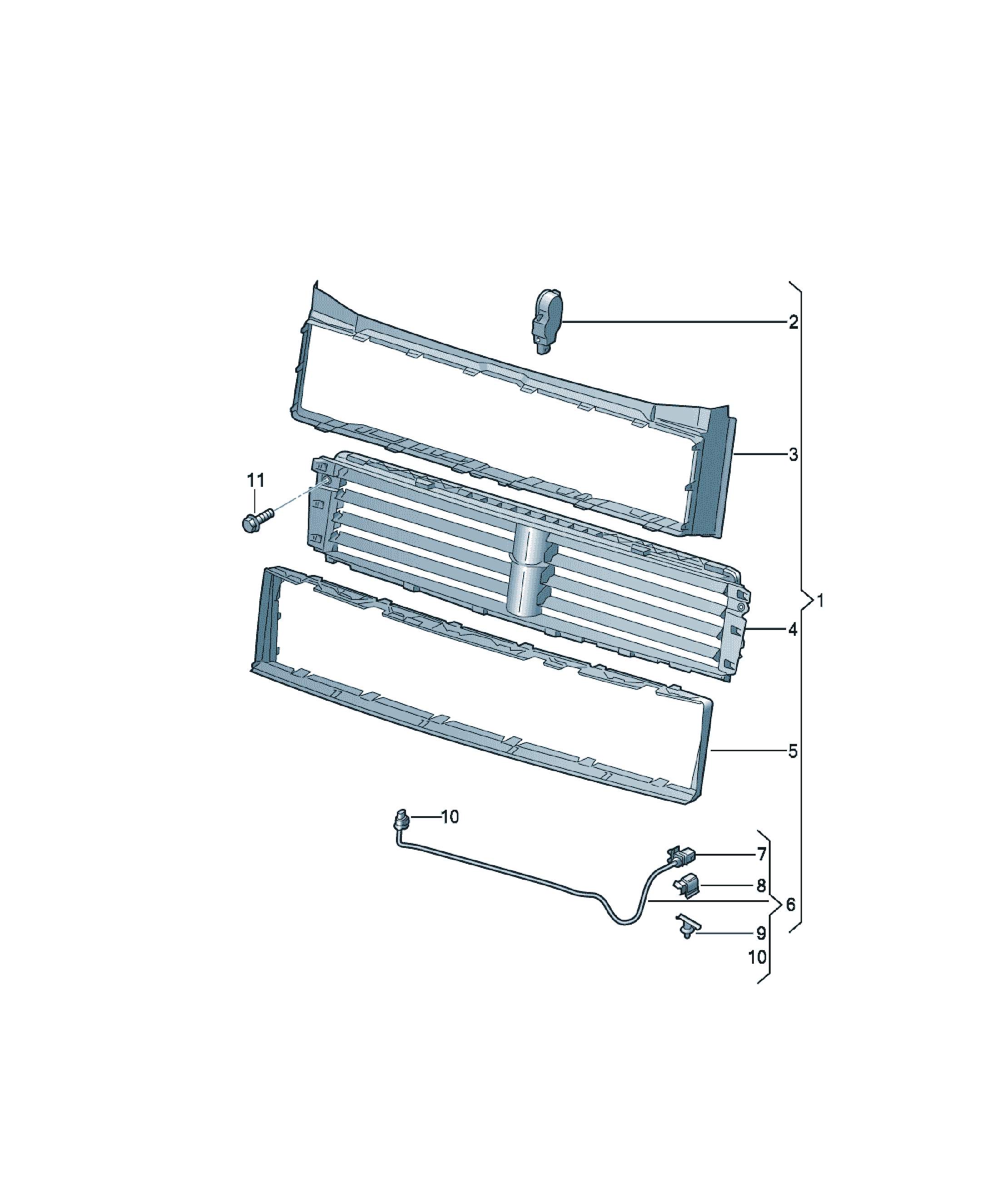 fresh air flap Volkswagen Passat / Variant / Santana, cod 3G0122321C