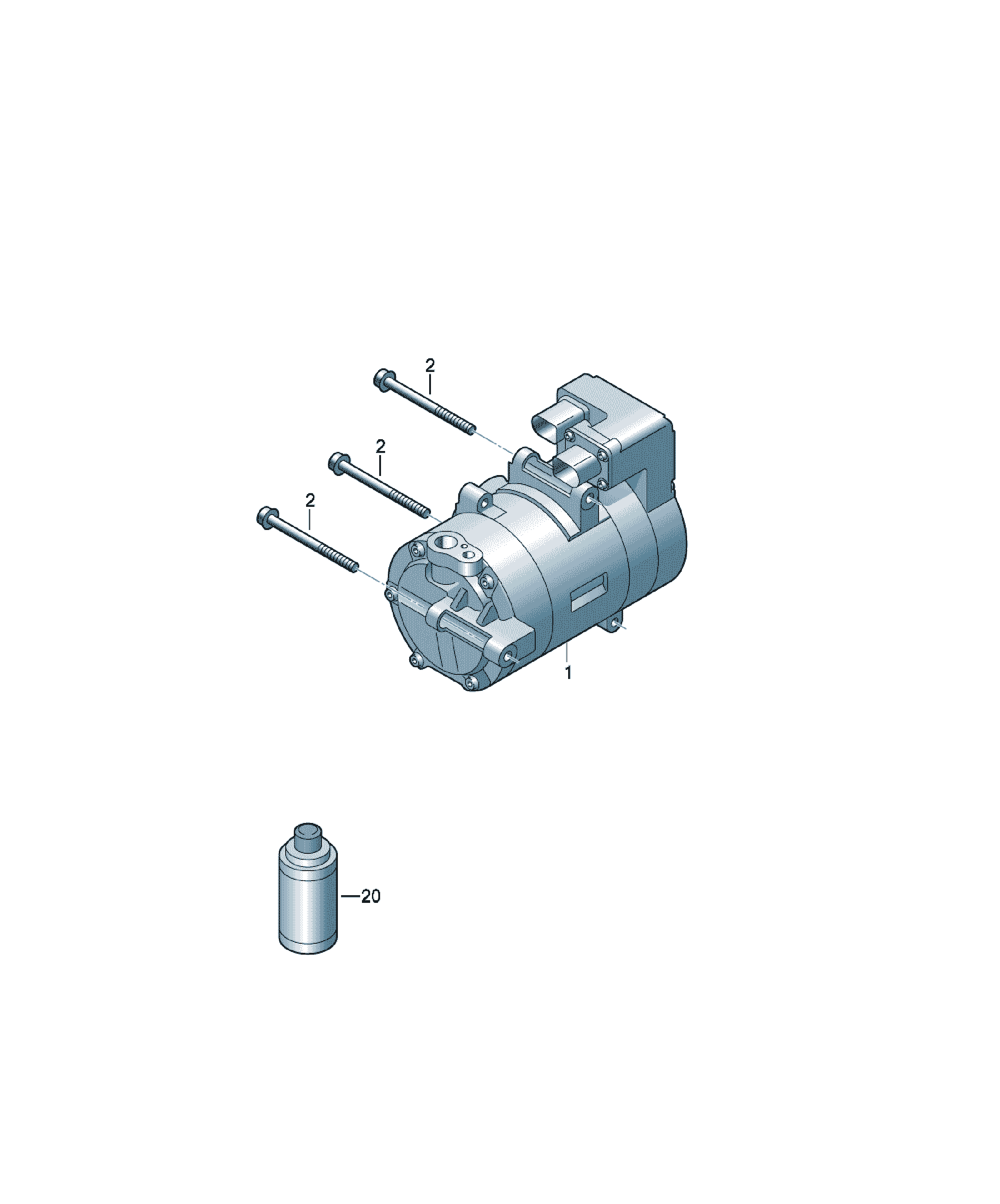 Compresor clima Volkswagen Passat / Variant / Santana, cod 5QE816803D