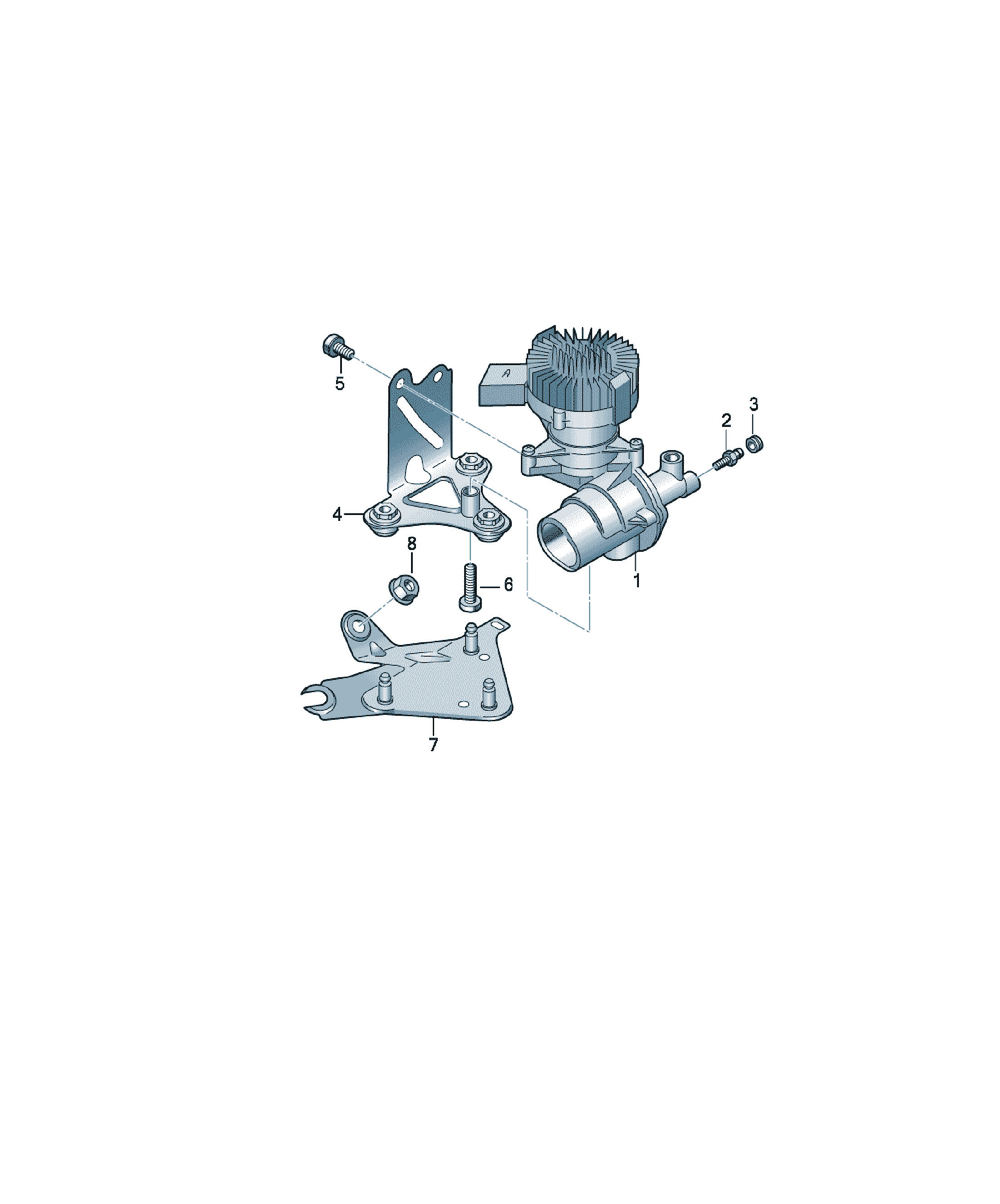 Pressure accumulator Volkswagen Passat / Variant / Santana, cod 5QE614307D