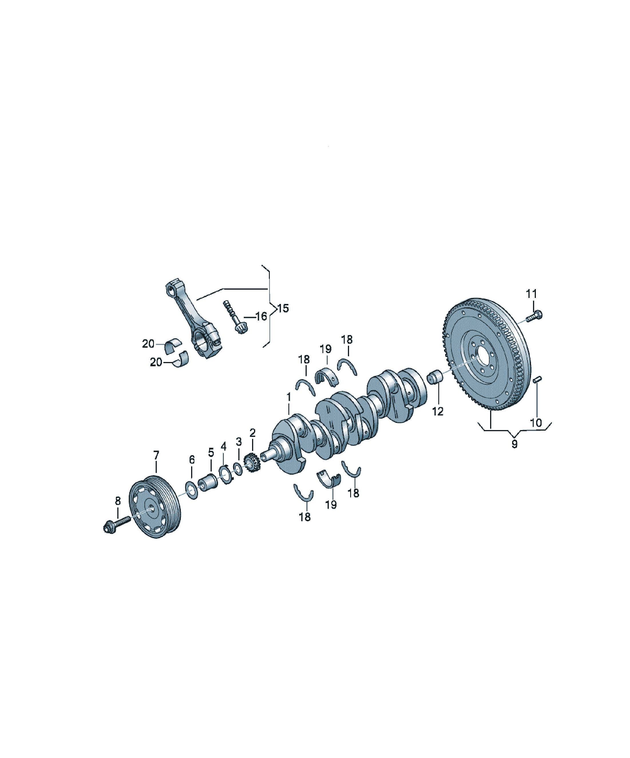 Arbore cotit Volkswagen Golf / e-Golf, cod 03C105101BM