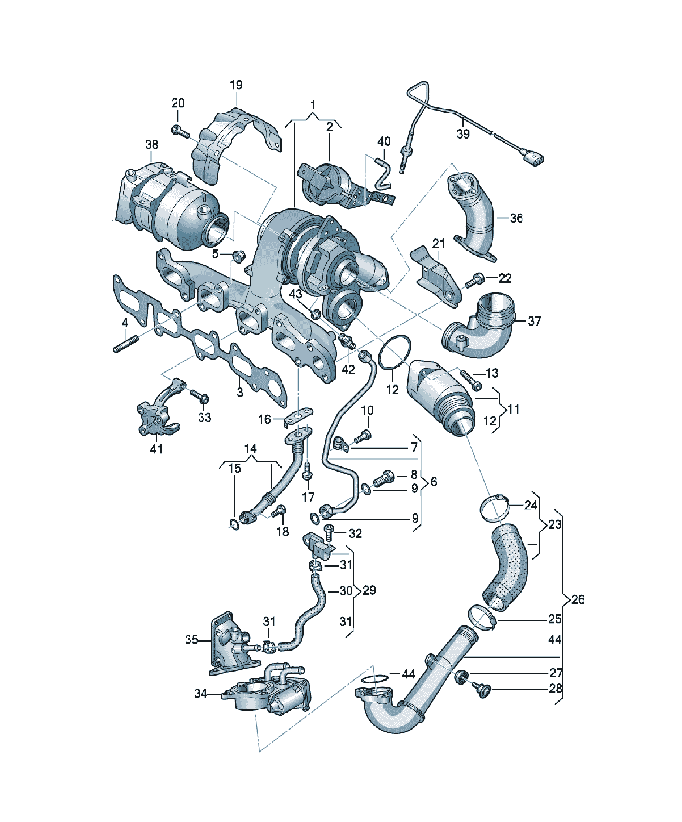 Turbosuflanta Volkswagen CC, cod 04L253056NX
