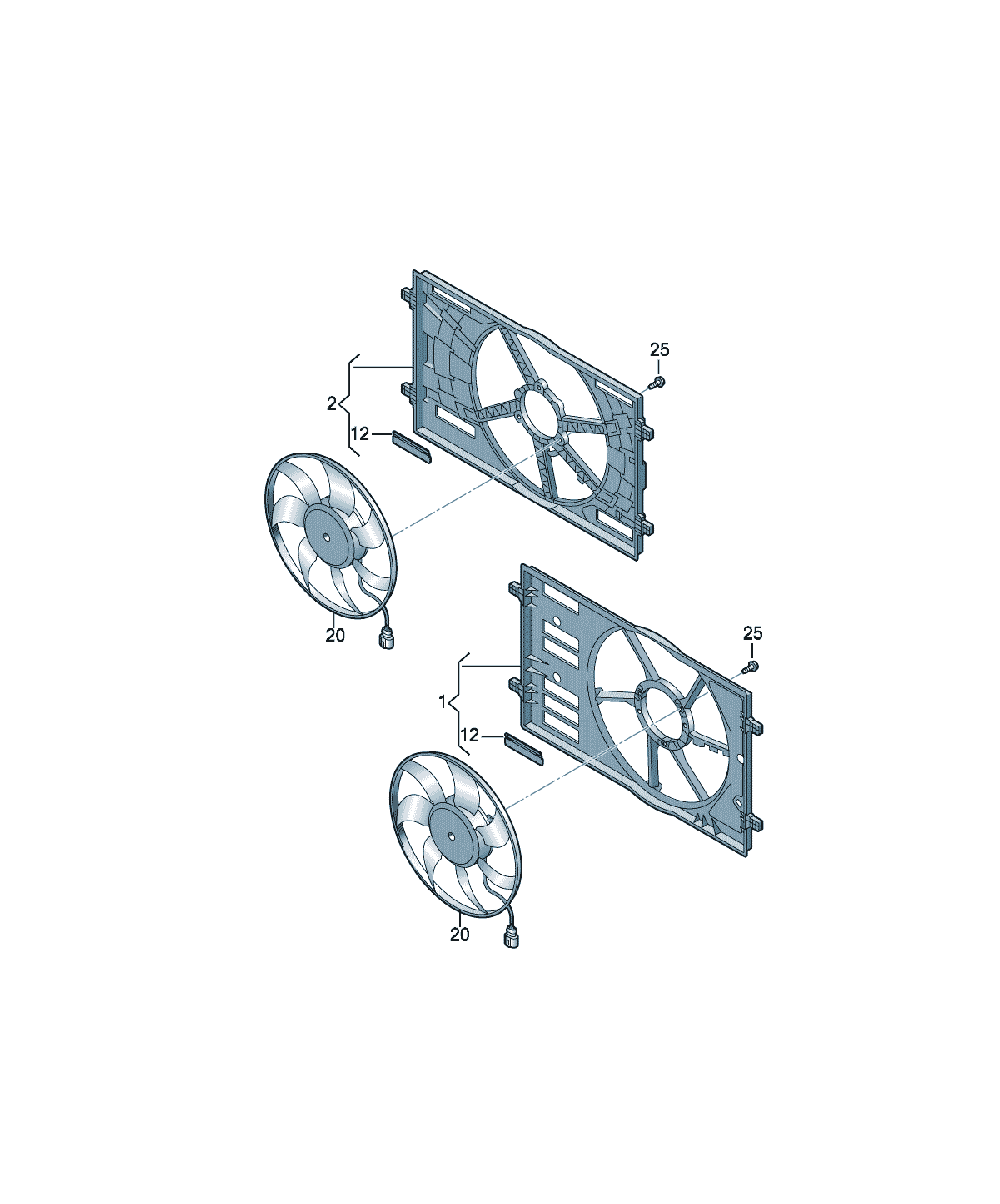 Difuzor radiator Volkswagen Passat / Variant / Santana, cod 3Q0121205A