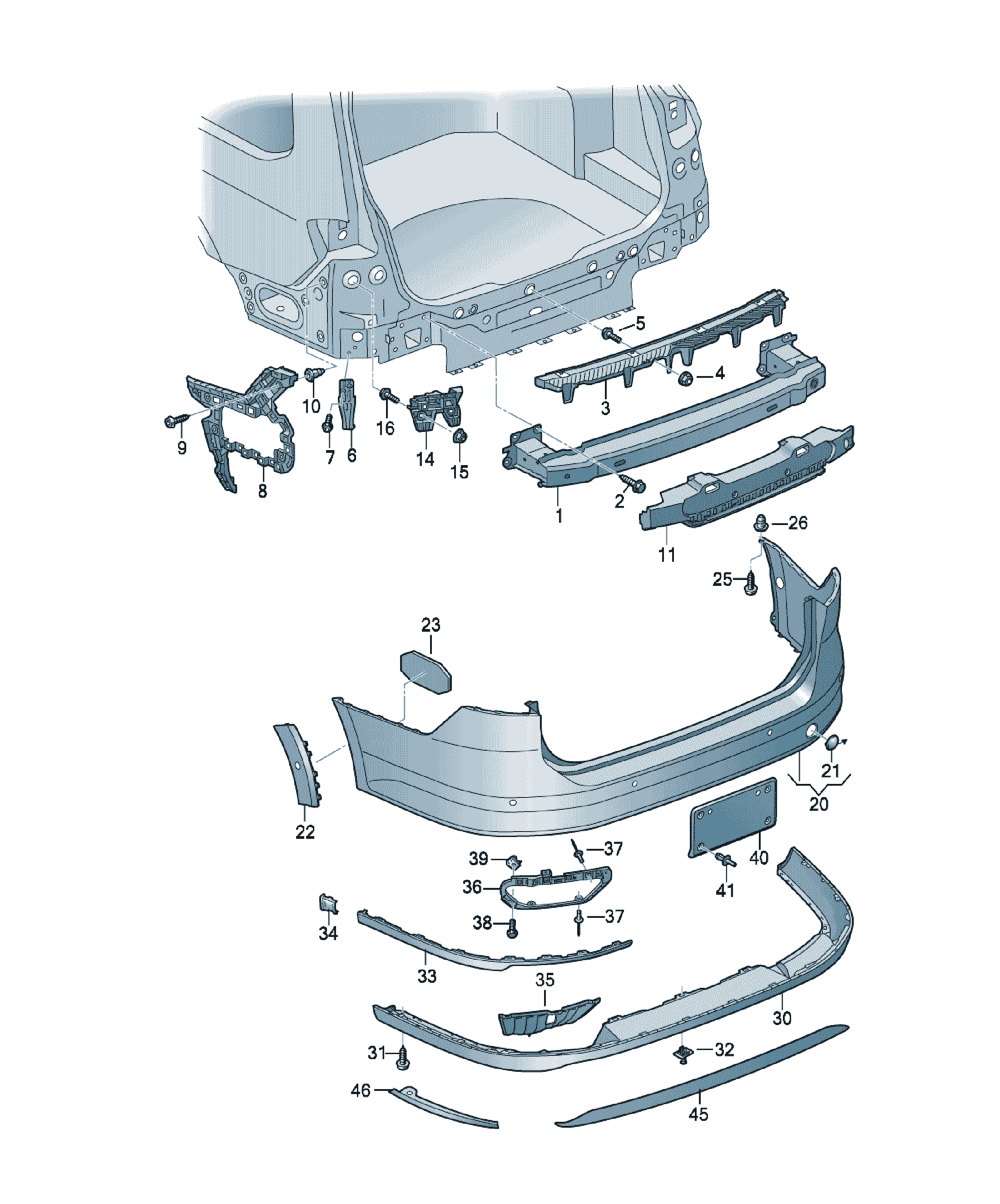 Scut sub masina Volkswagen Passat / Variant / Santana, cod 3G9807568  U34