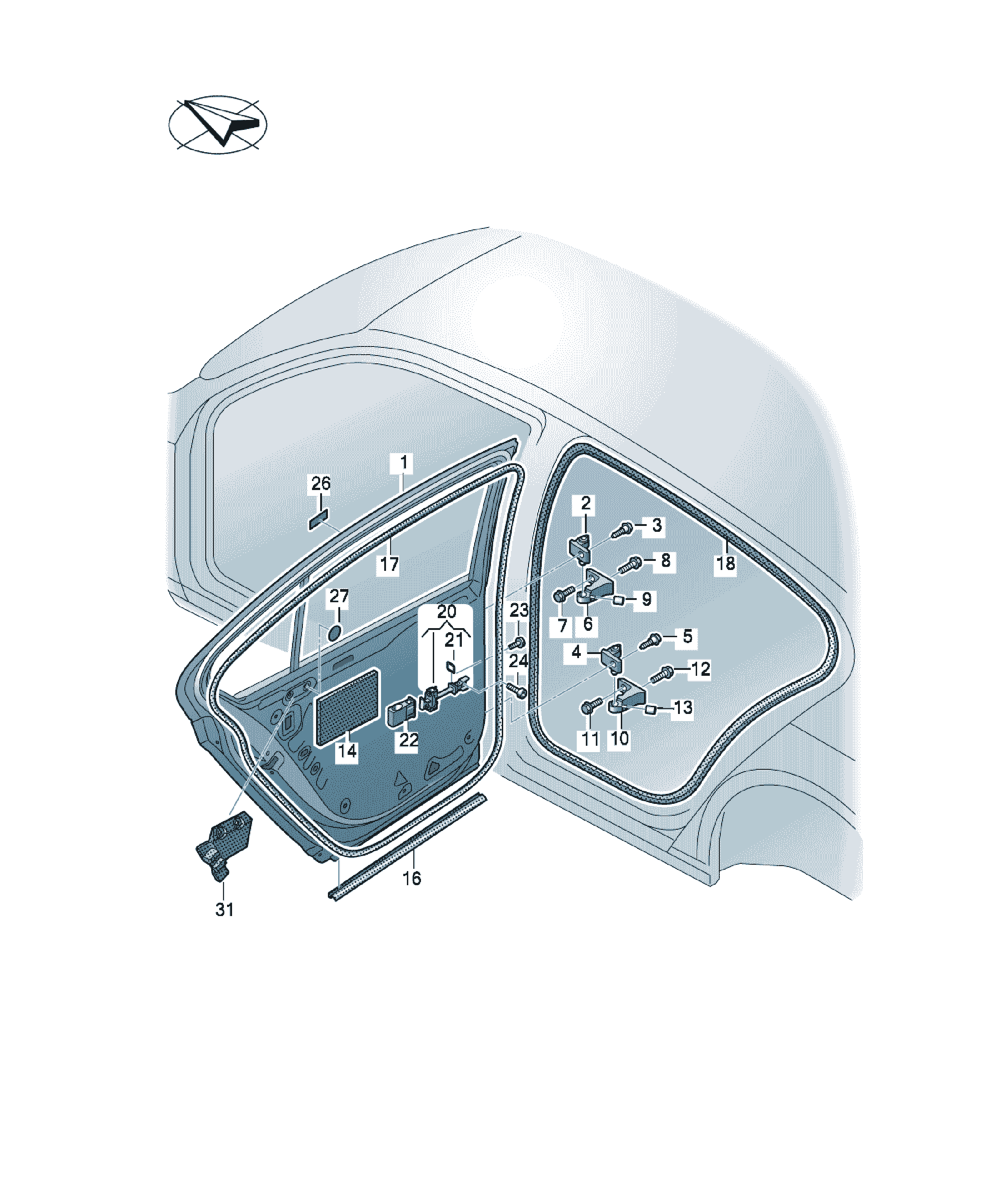 Set piese de montaj Volkswagen Passat / Variant / Santana, cod 3G0898620