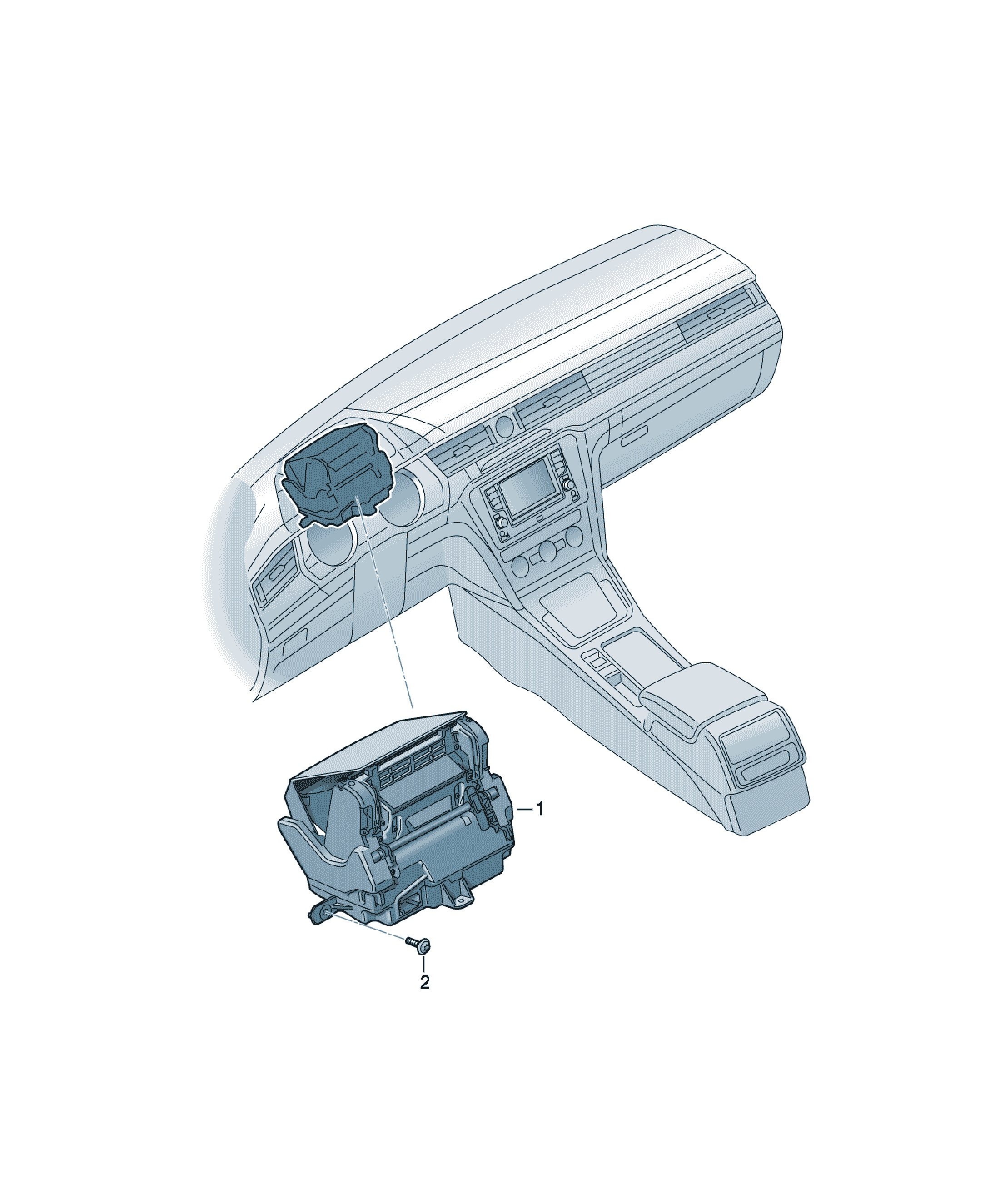 Control unit for wind- screen projection (Head-up-display) Volkswagen Passat / Variant / Santana, cod 3G0919608