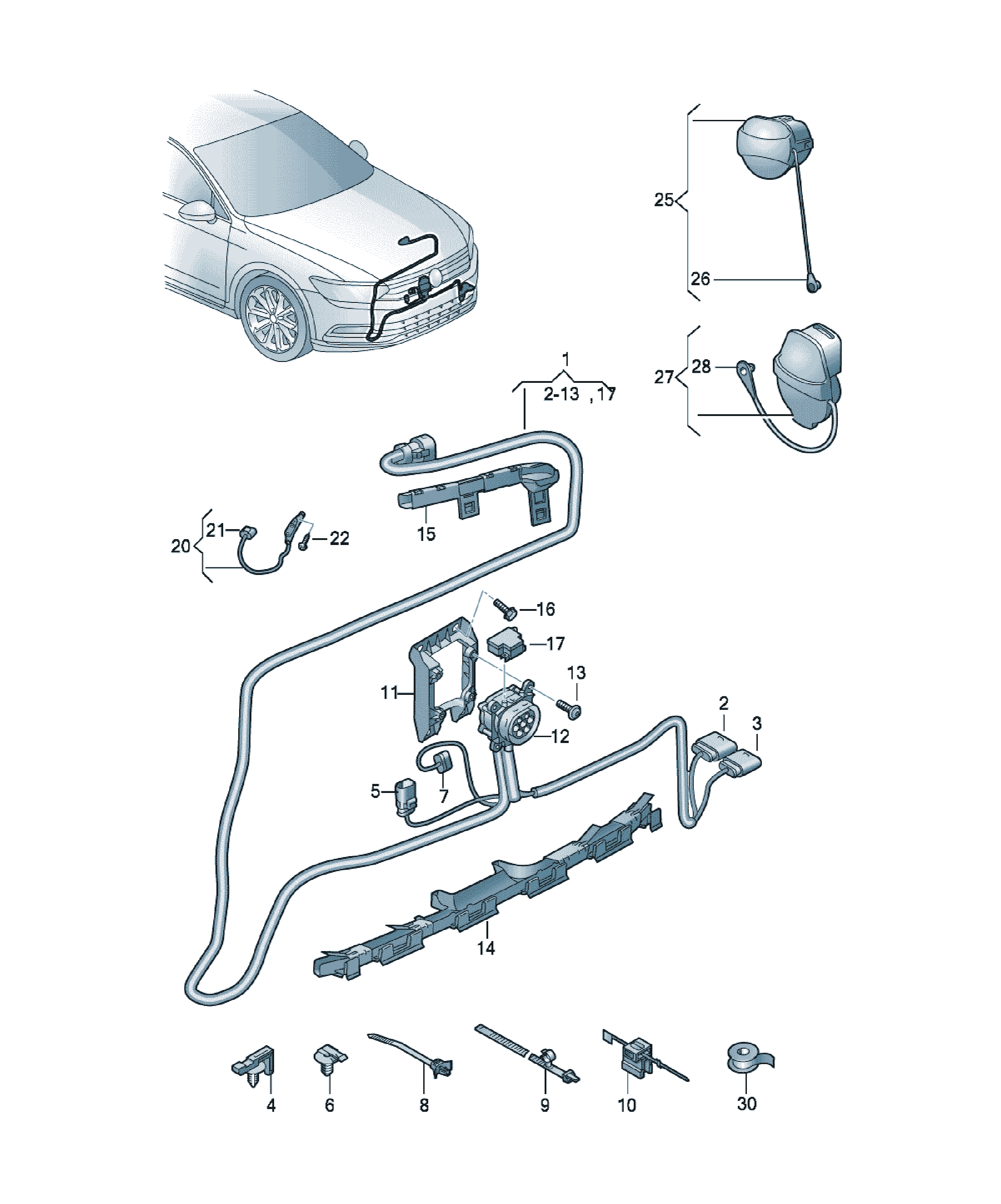 Instalatie electrica Volkswagen Passat / Variant / Santana, cod 3G0971509N