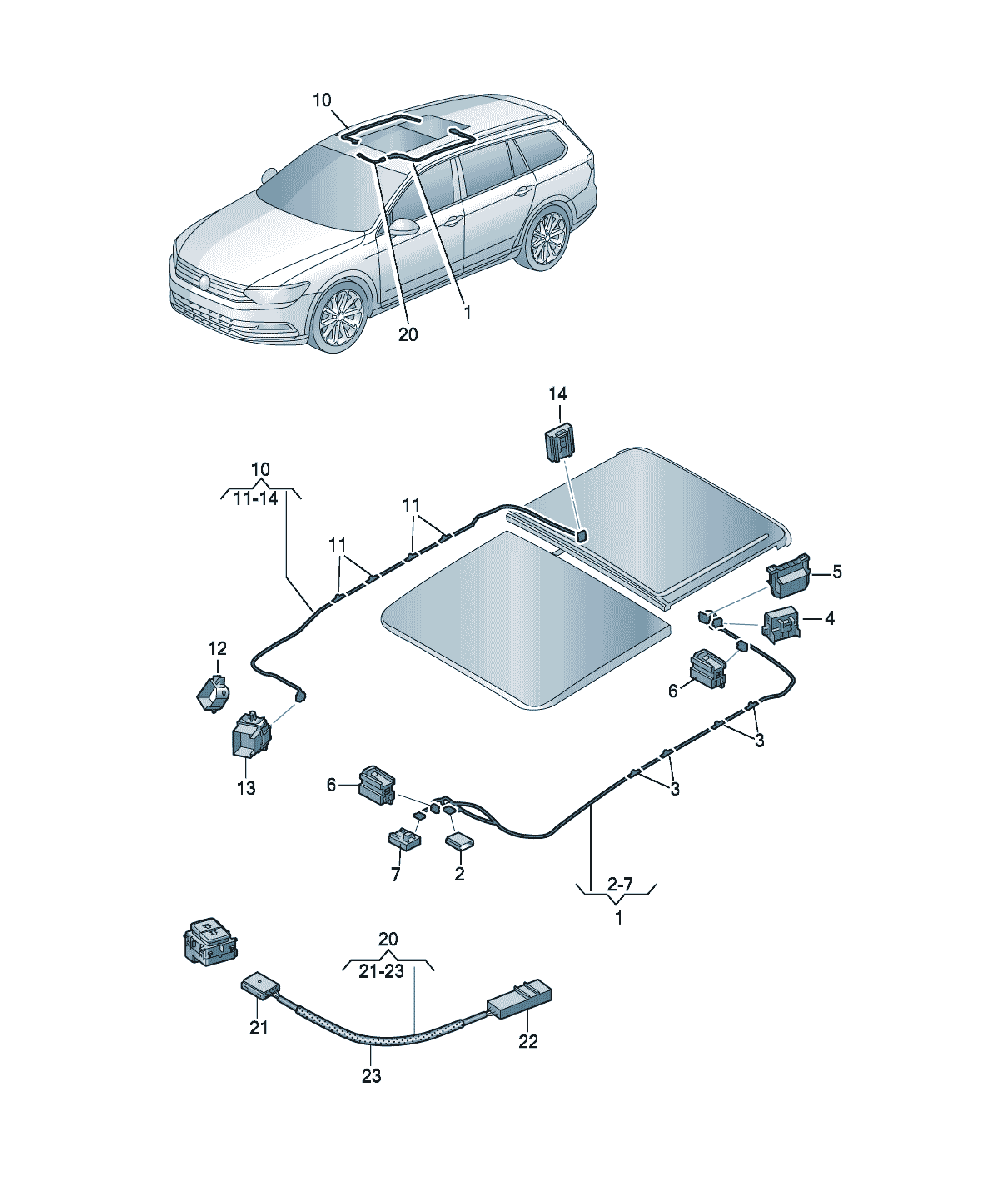 Instalatie electrica Volkswagen Passat / Variant / Santana, cod 3G0971648A