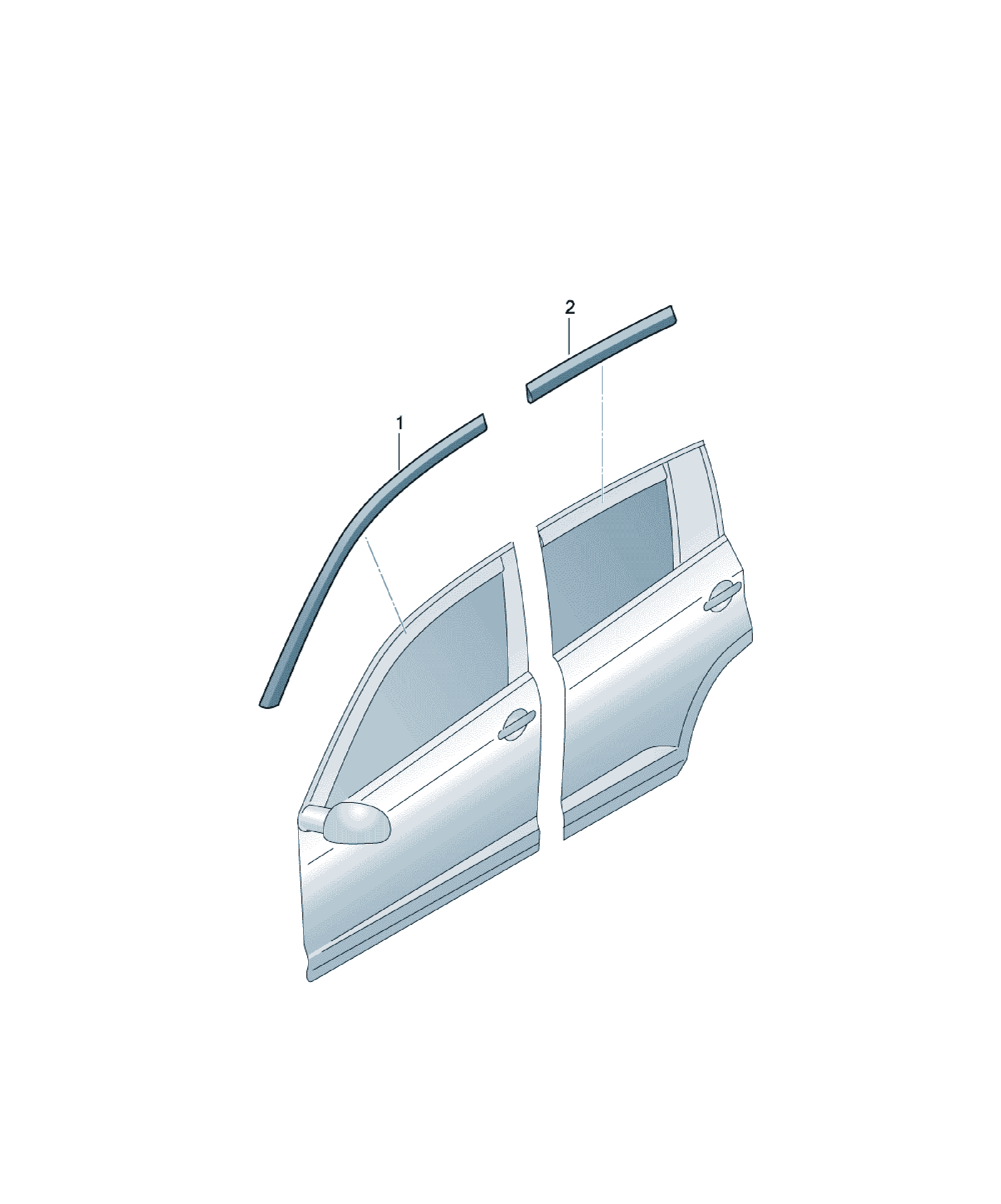 Window deflectors Volkswagen Passat / Variant / Santana, cod 3G0072193A