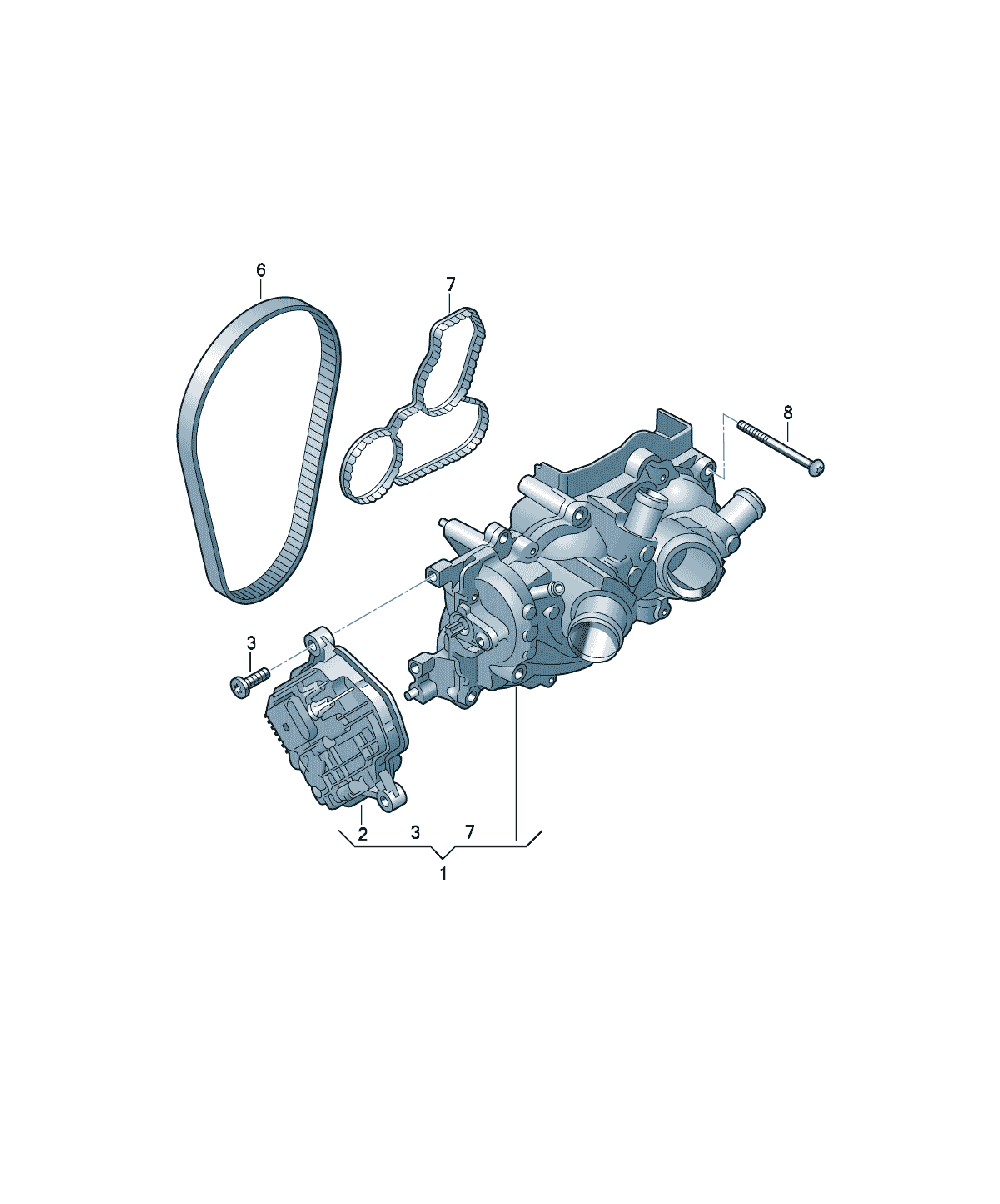 Pompă sistem răcire Volkswagen Passat / Variant / Santana, cod 05E121111K