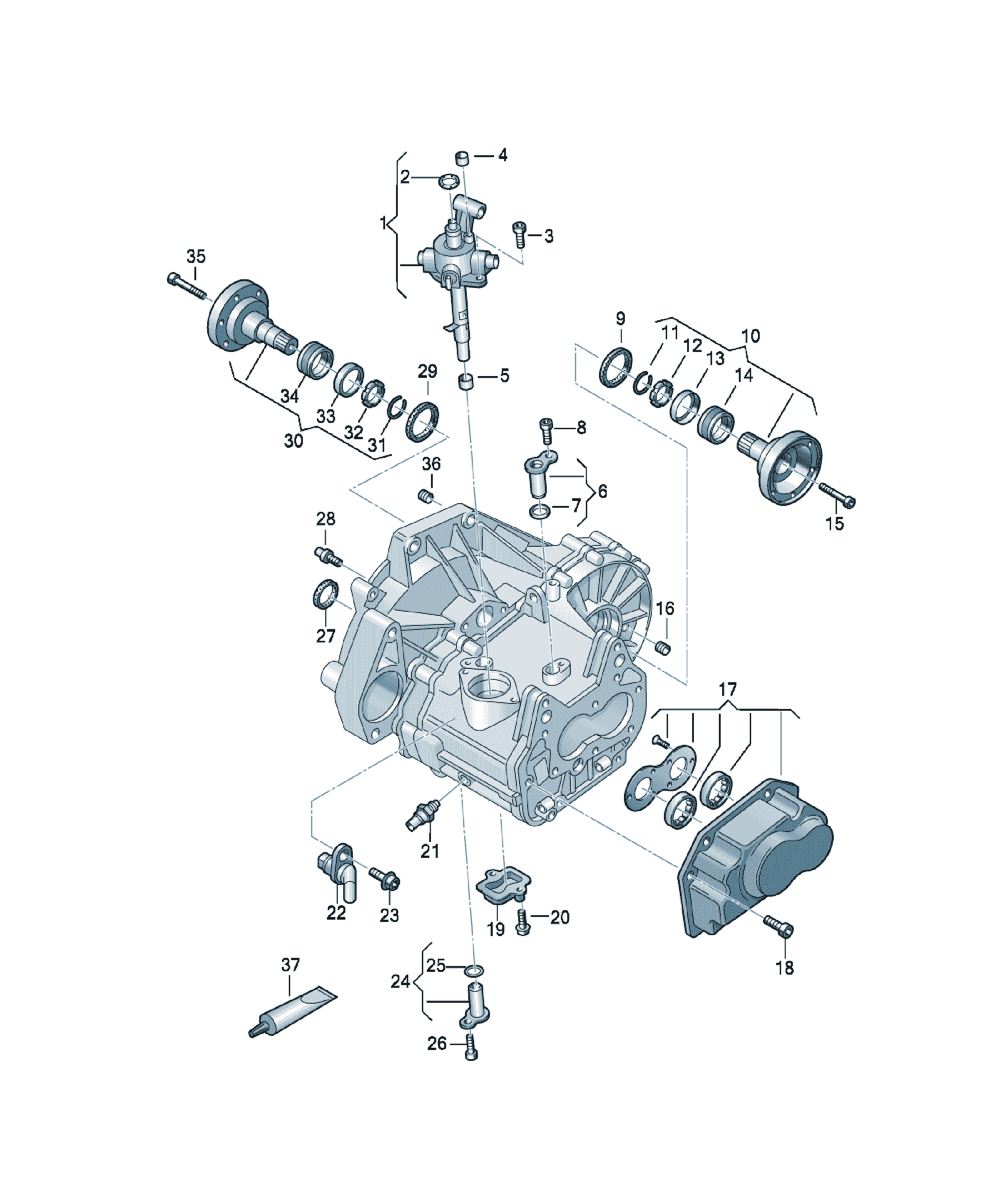 Mecanism schimbător de viteze Volkswagen Passat / Variant / Santana, cod 0AG301230E
