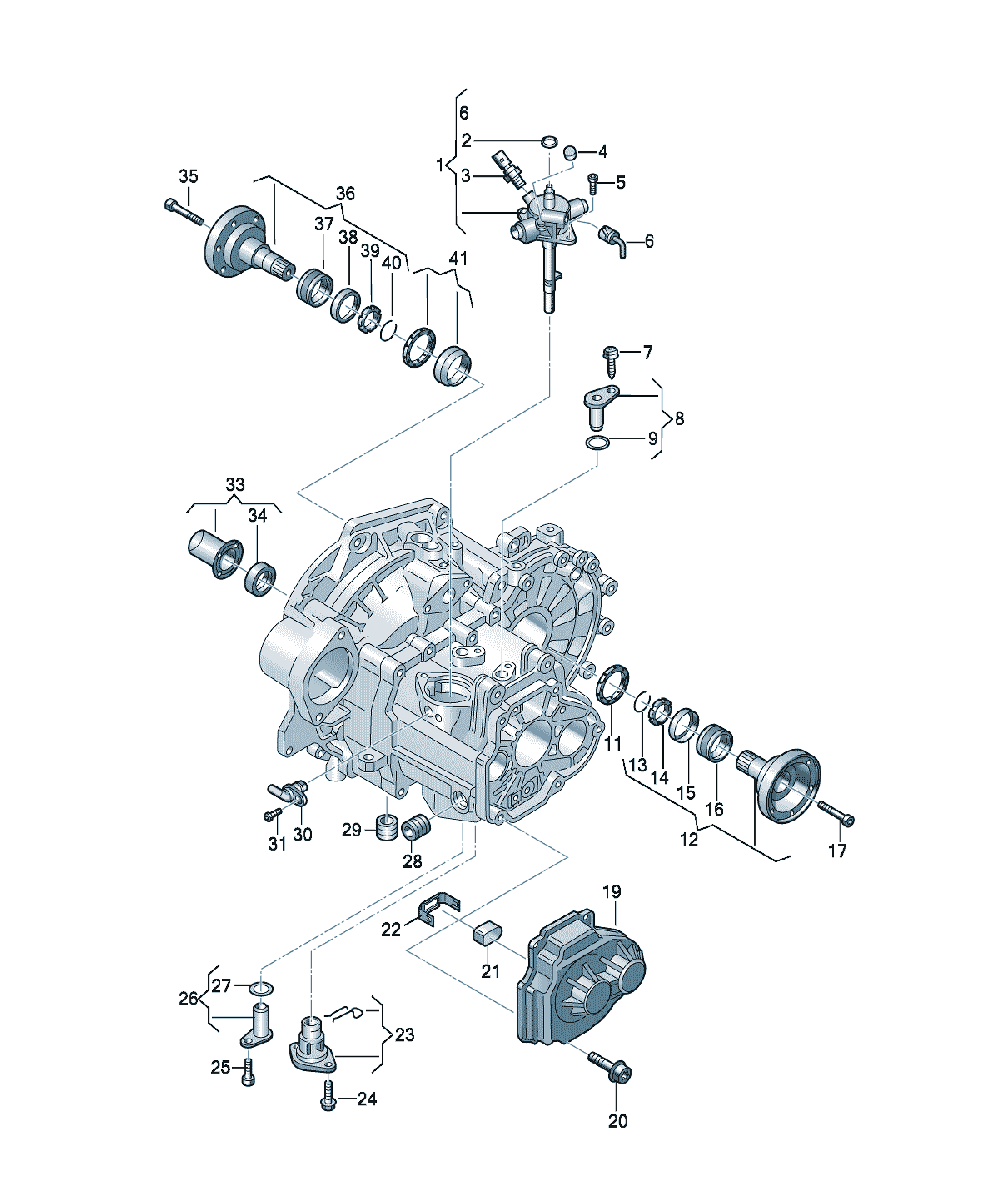 Mecanism schimbător de viteze Volkswagen CC, cod 02S301230N