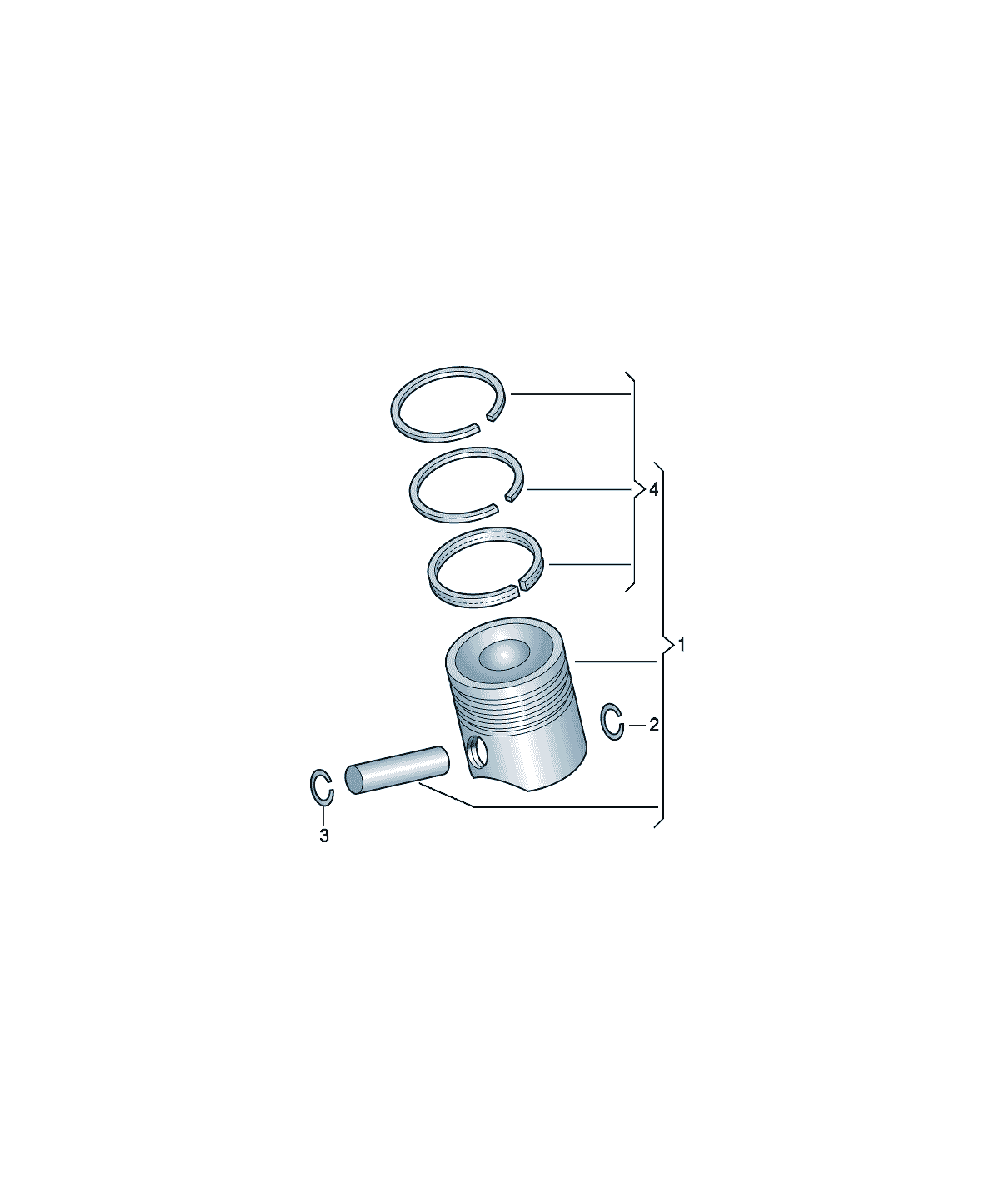Piston motor IC Volkswagen CC, cod 04L107065A
