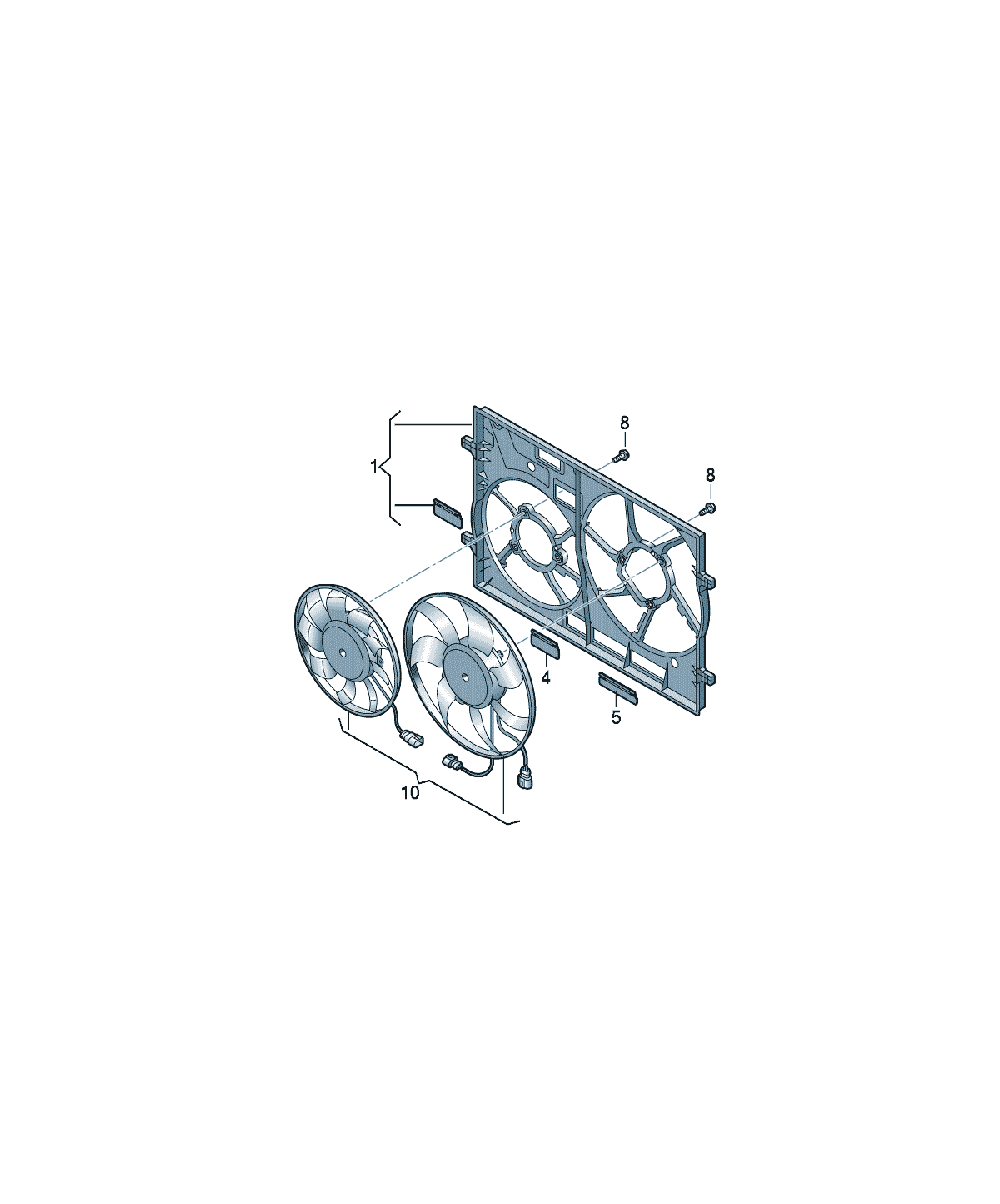 Difuzor radiator Volkswagen Passat / Variant / Santana, cod 3Q0121205B