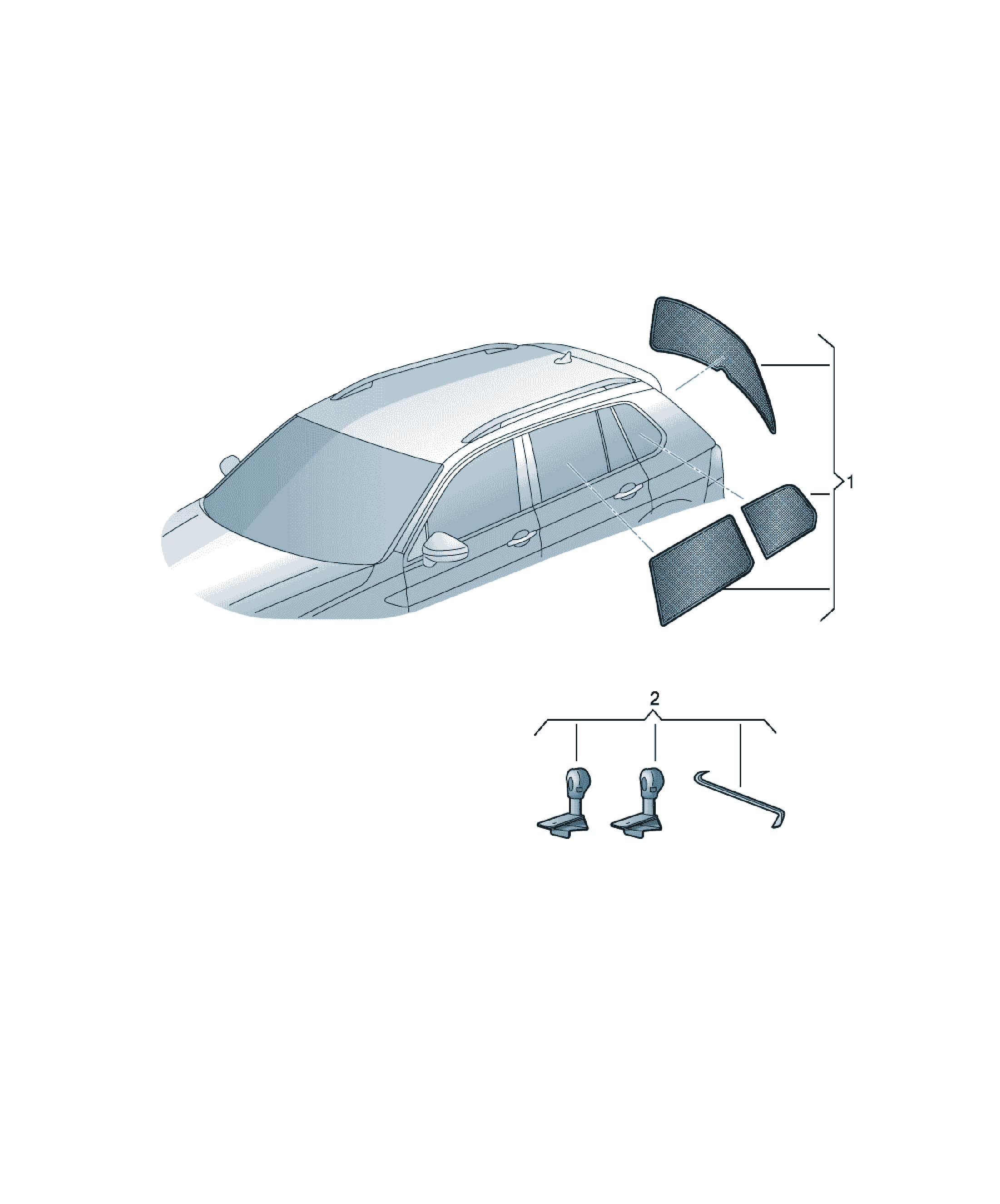 Sunblind Volkswagen Passat / Variant / Santana, cod 3G9064365