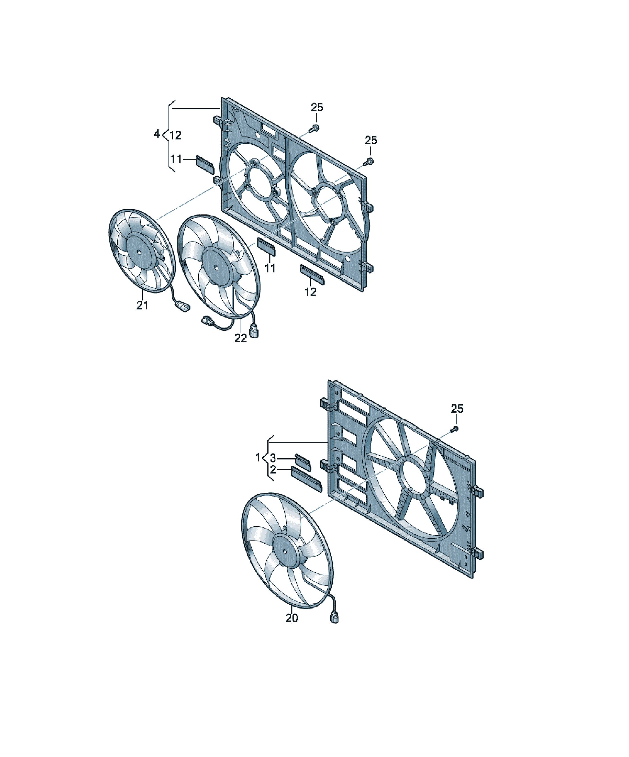 Difuzor radiator Volkswagen Passat / Variant / Santana, cod 5Q0121205AQ